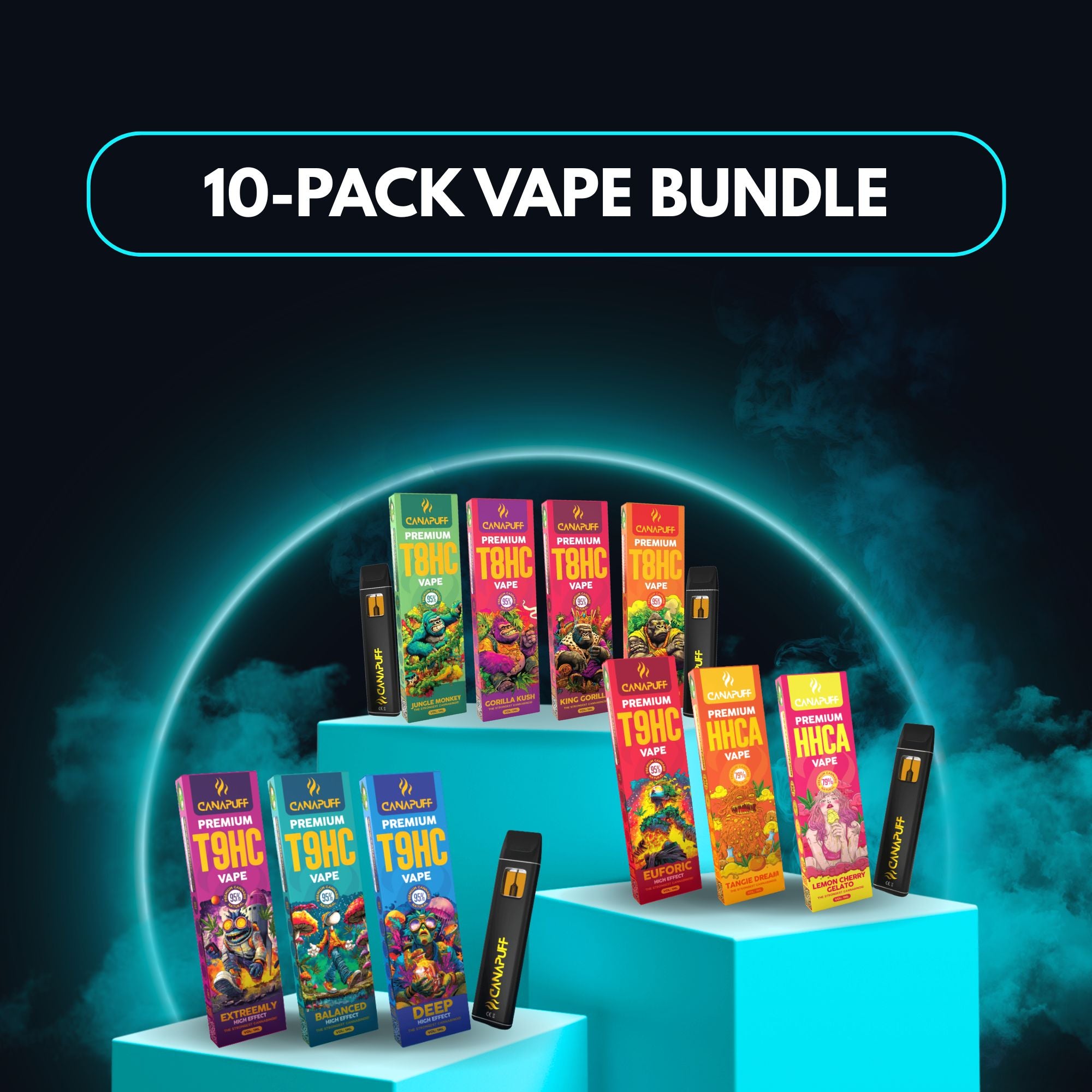 10 vnt. pakuotė Vape Bundle (10x1ml)