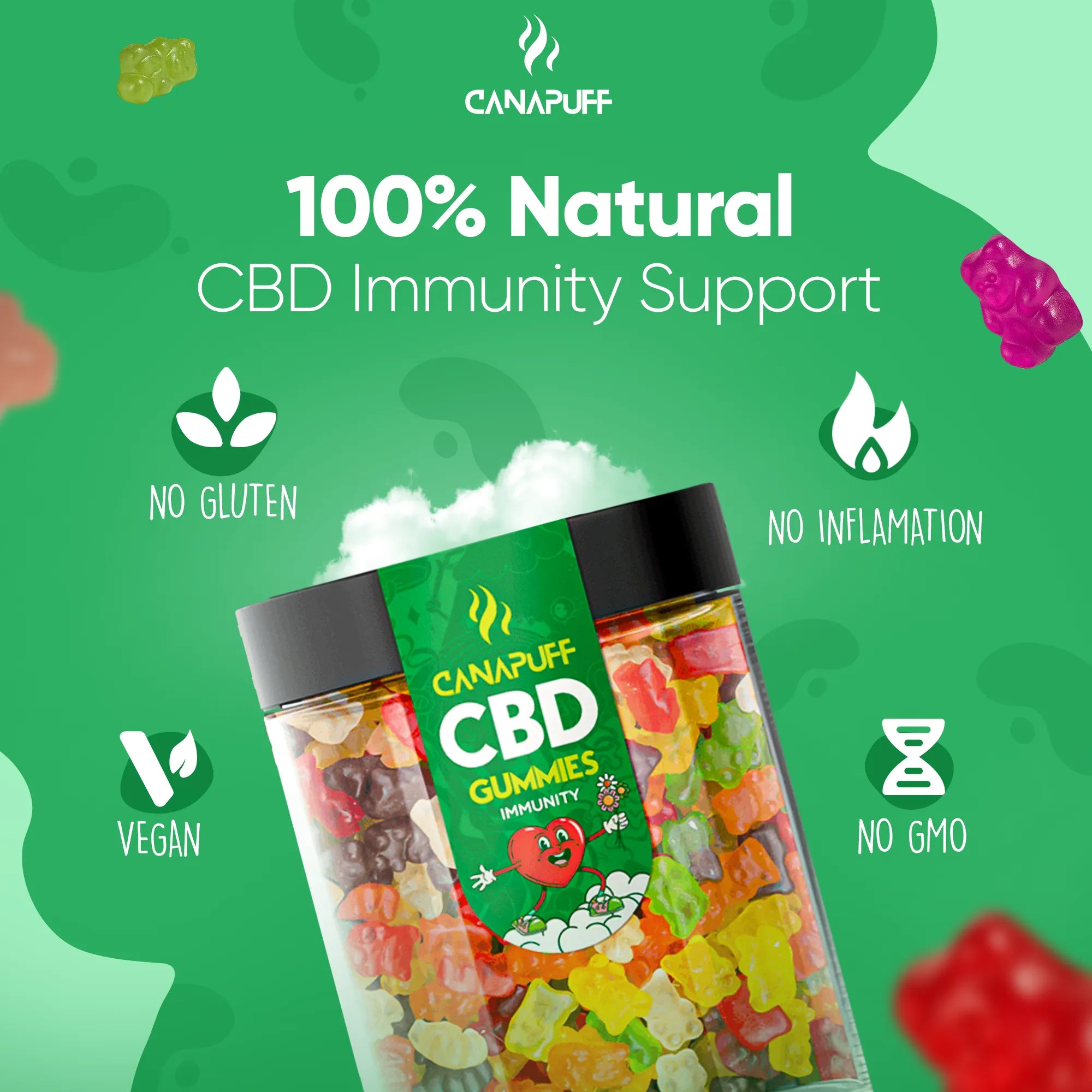 Canapuff - Gominolas de CBD - Inmunidad-Canapuff