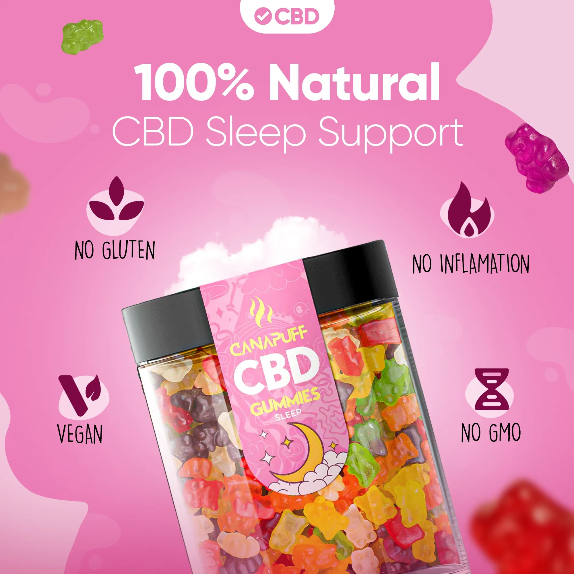 Canapuff - Gominolas de CBD - Sleep-Canapuff