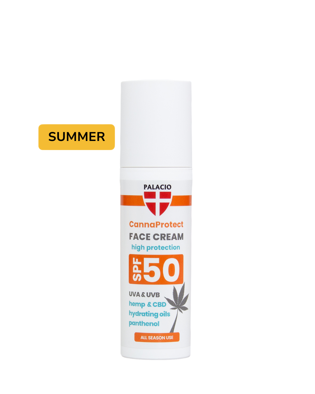 CannaProtect - Skin cream SPF50 with hemp, 50ml - Palacio