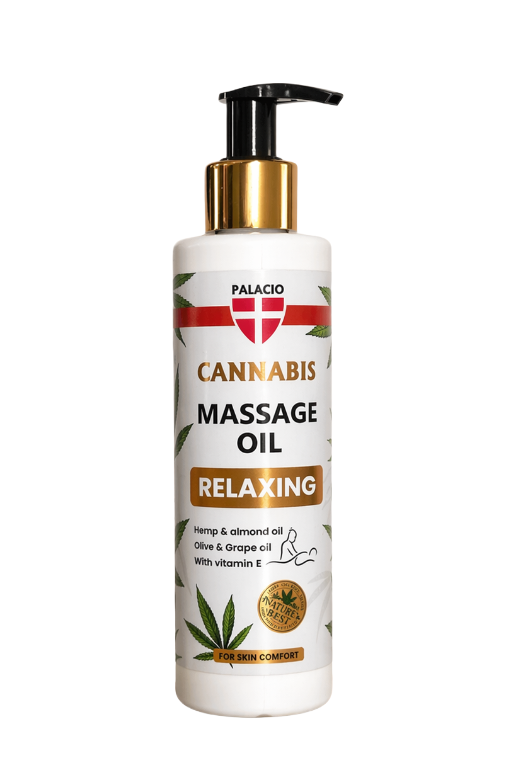 Body oil for relaxing massage with cannabis, 150 ml - Palacio