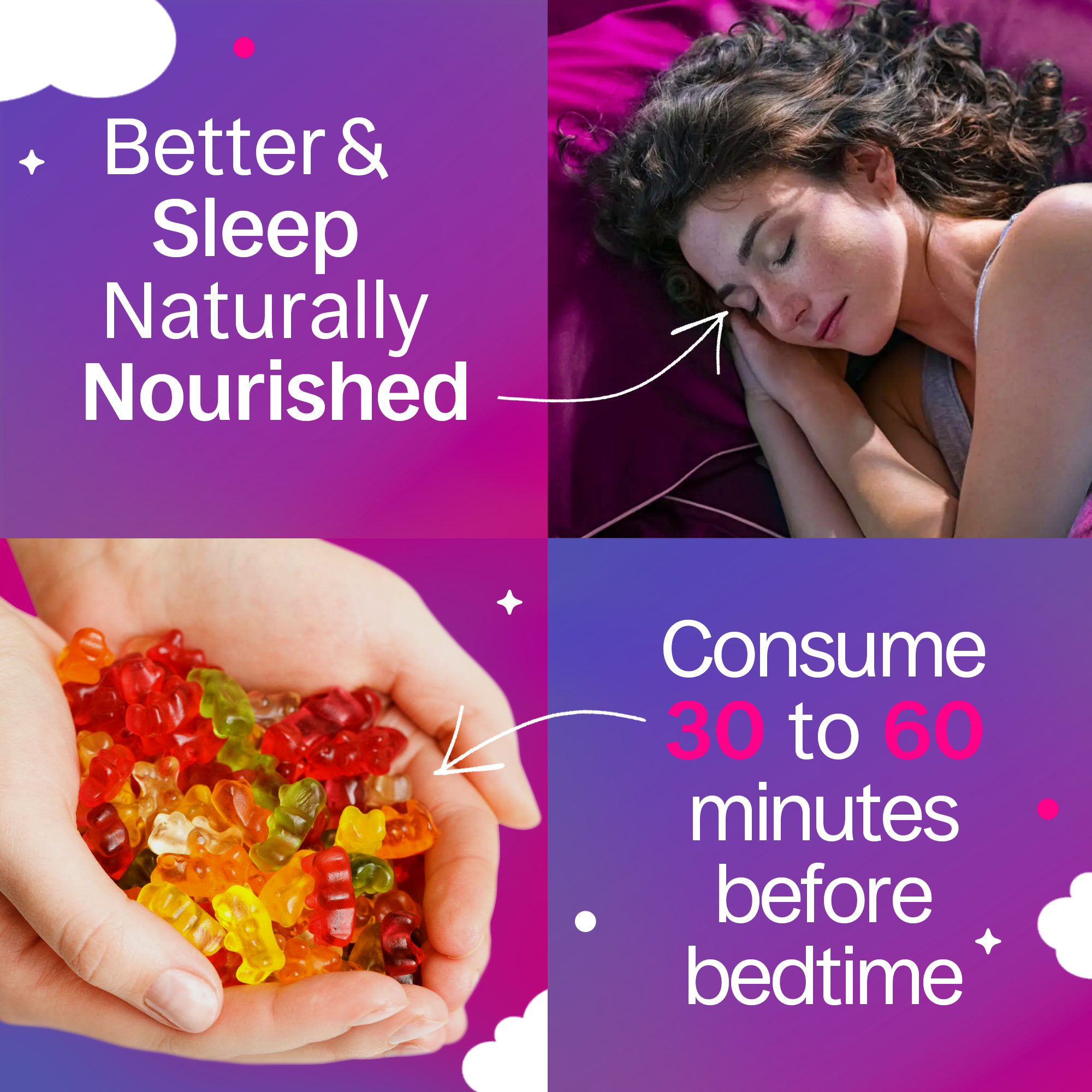 Melatonin+CBN Gummies - Hindbær-Canapuff