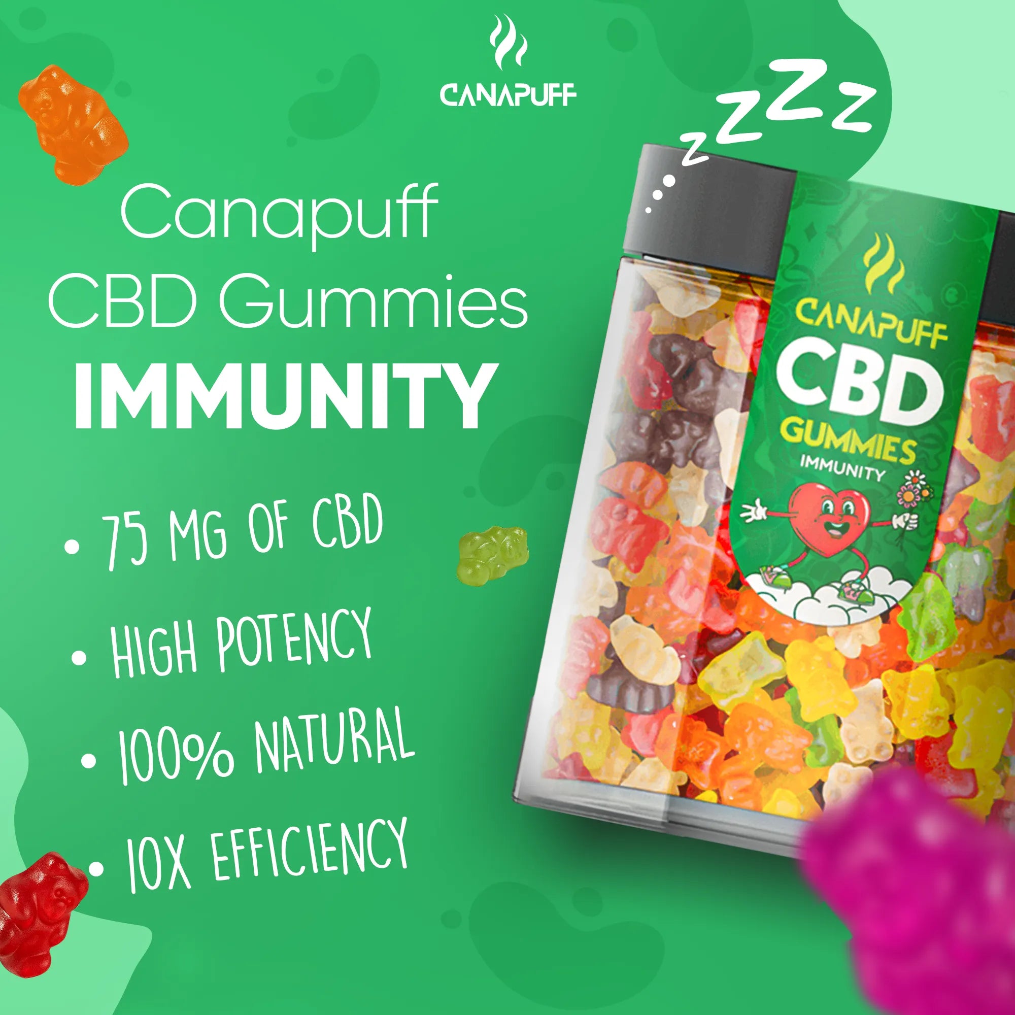 Canapuff - Gominolas de CBD - Inmunidad-Canapuff