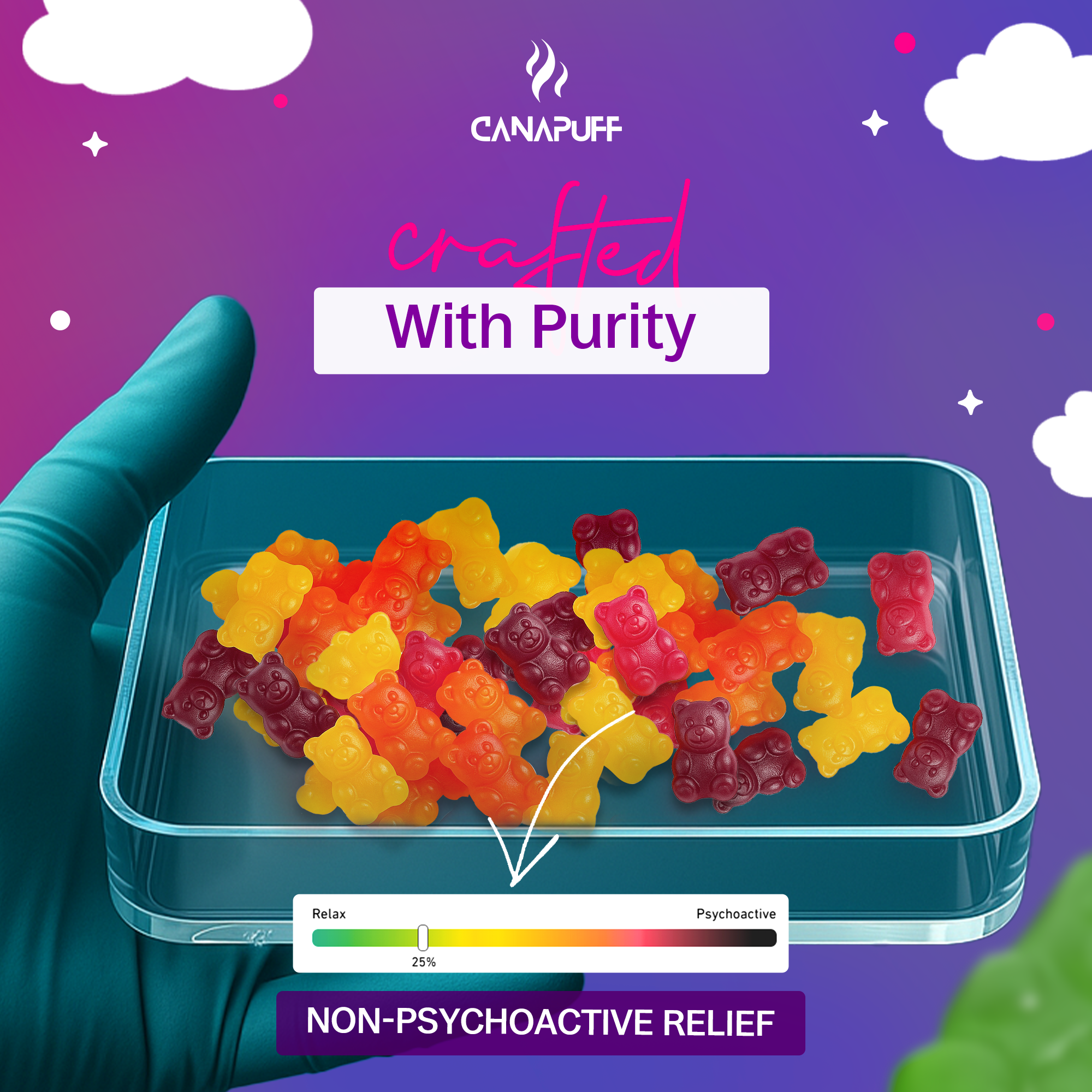 Melatonin+CBN Gummies - Hindbær-Canapuff
