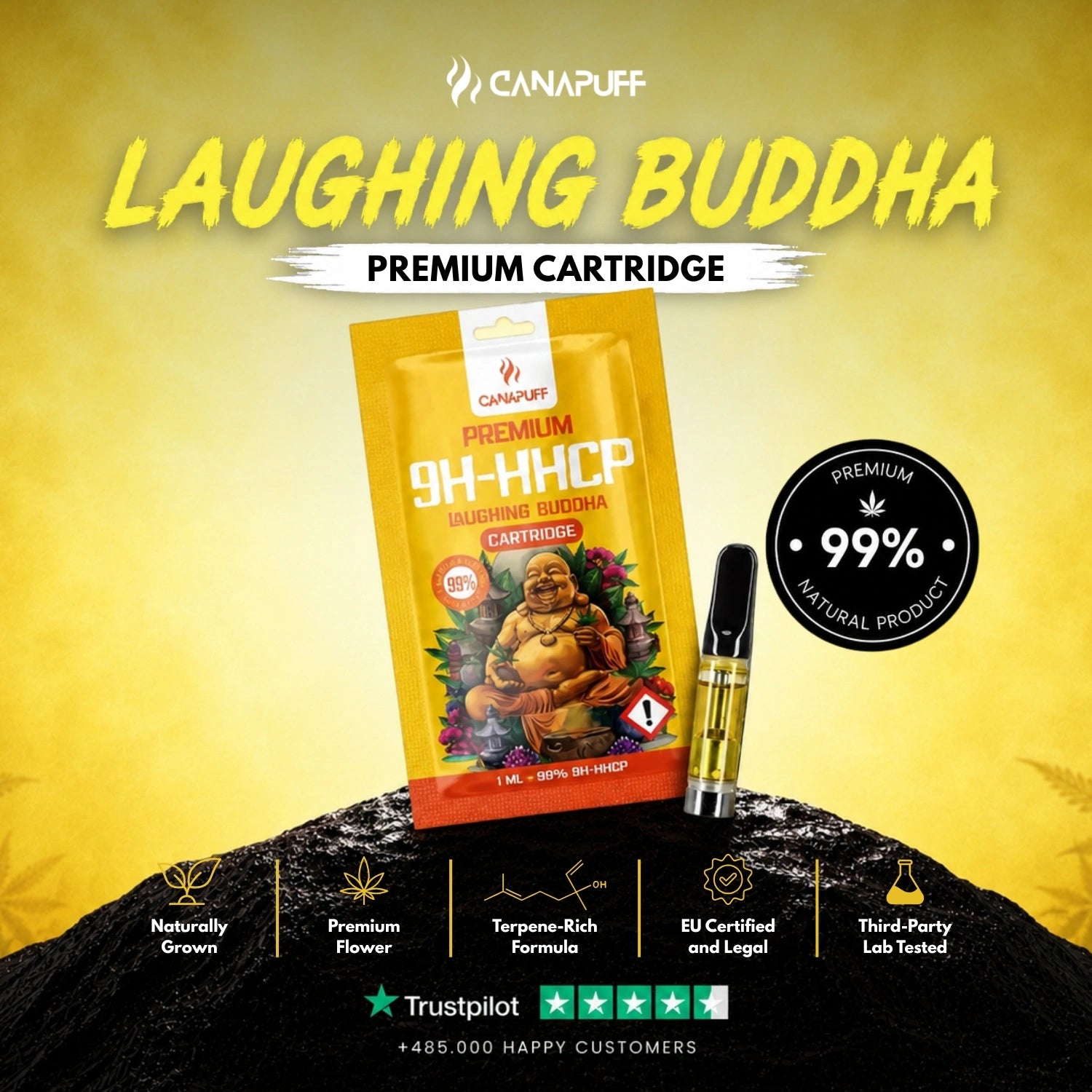 9h-HHCP Cartouche Laughing Buddha 99%