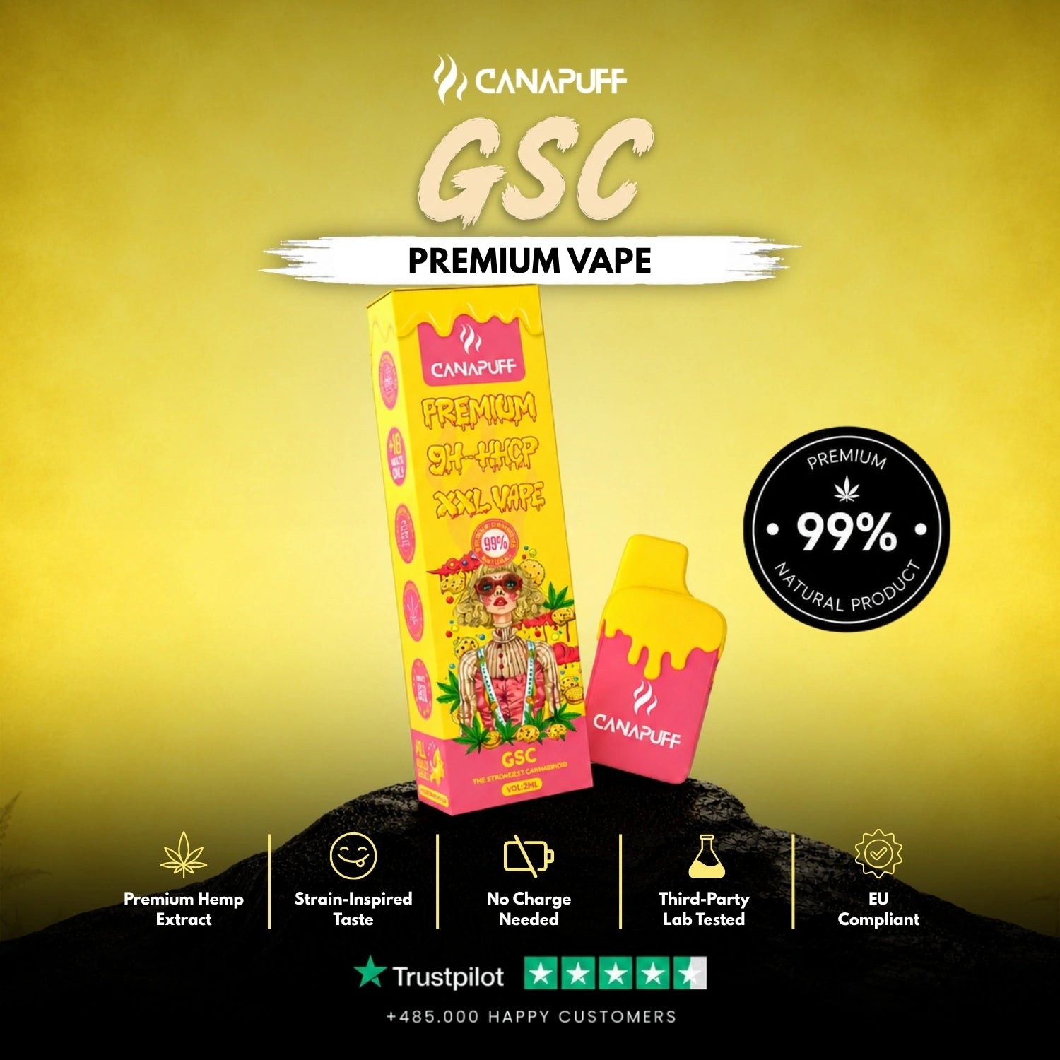 9H-HHCP XXL Vape GSC 99 % 2 ml