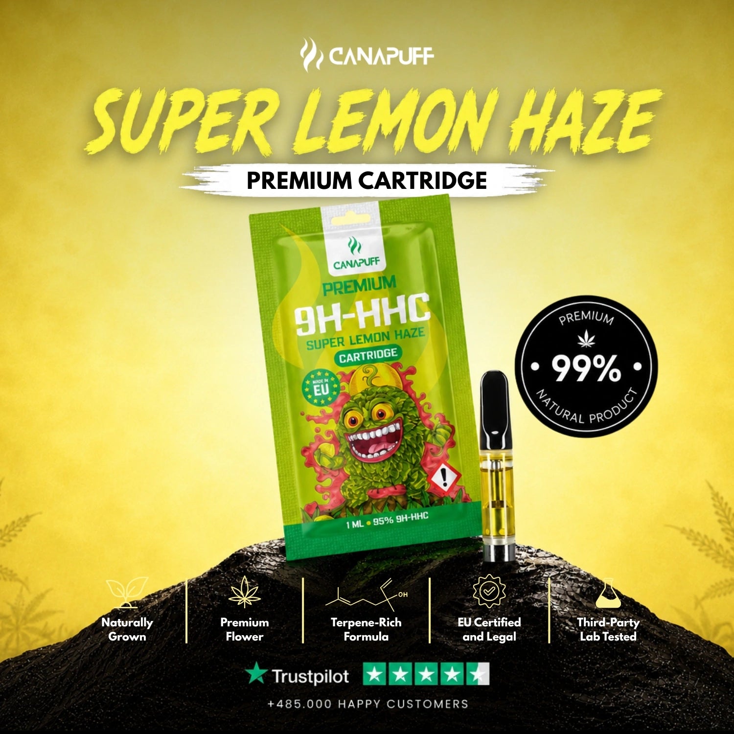 9H-HHC Cartouche Super Lemon Haze 95%