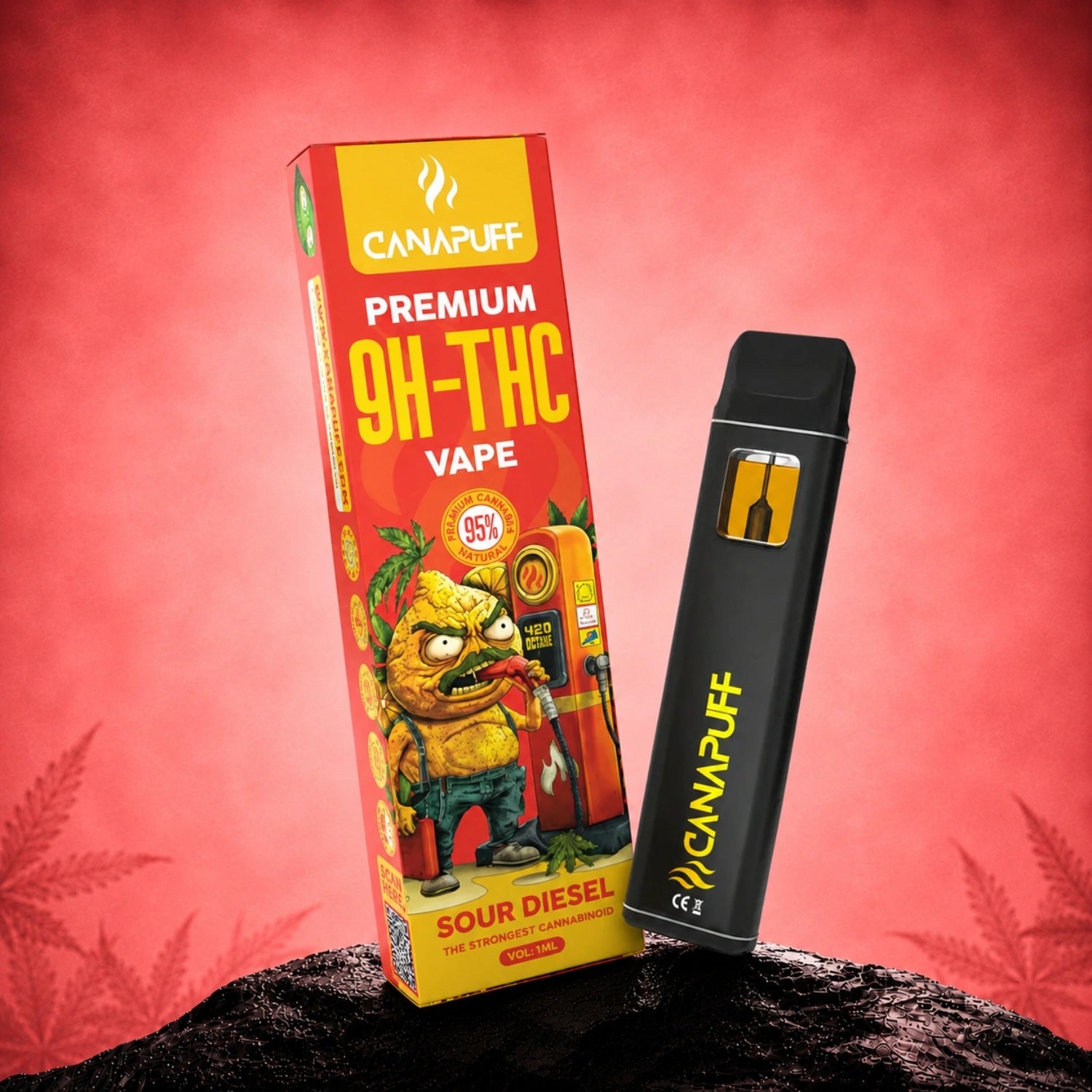 9H-THC Vape Sour Diesel 95% 1 ml