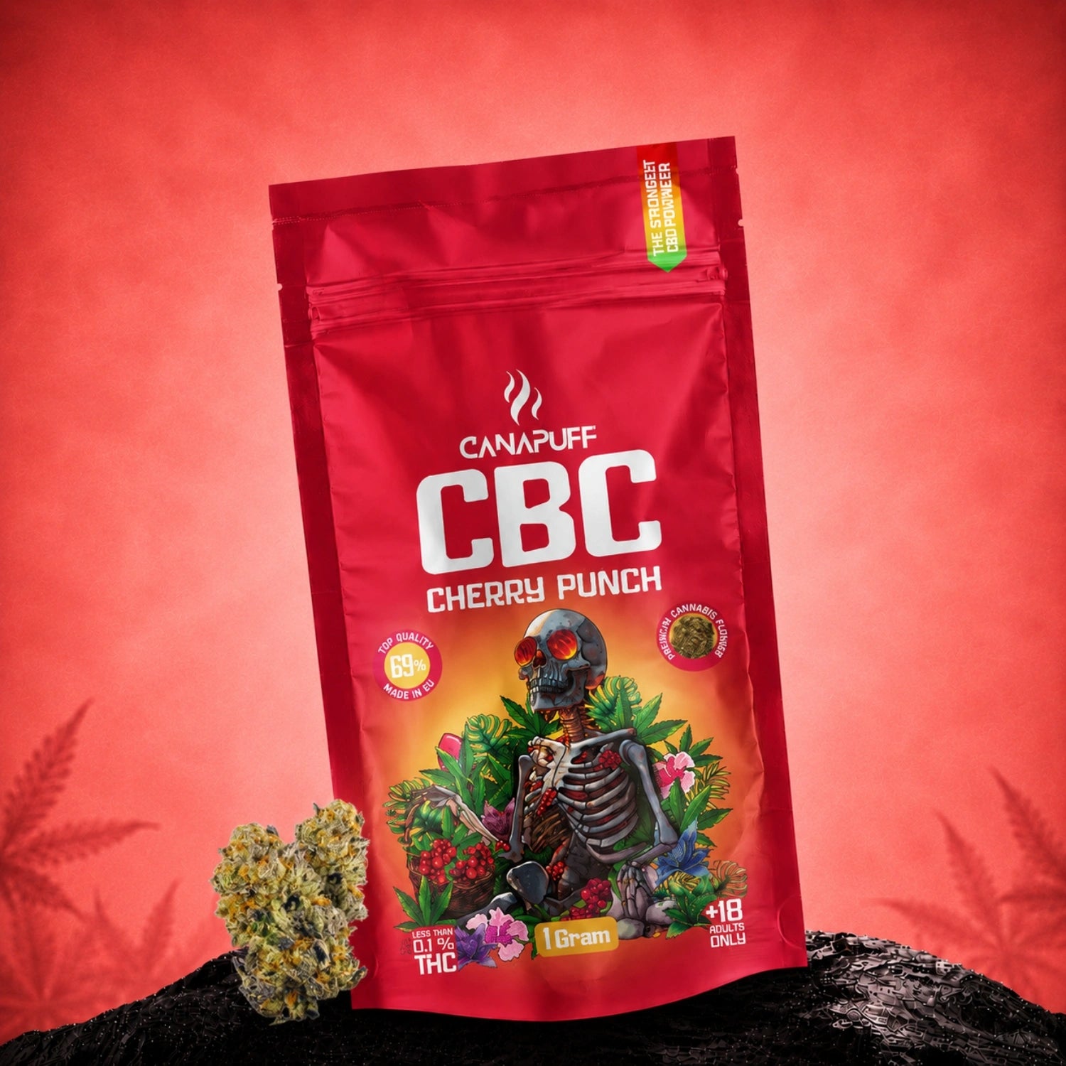 CBC Fleurs Punch Cerise 69 %