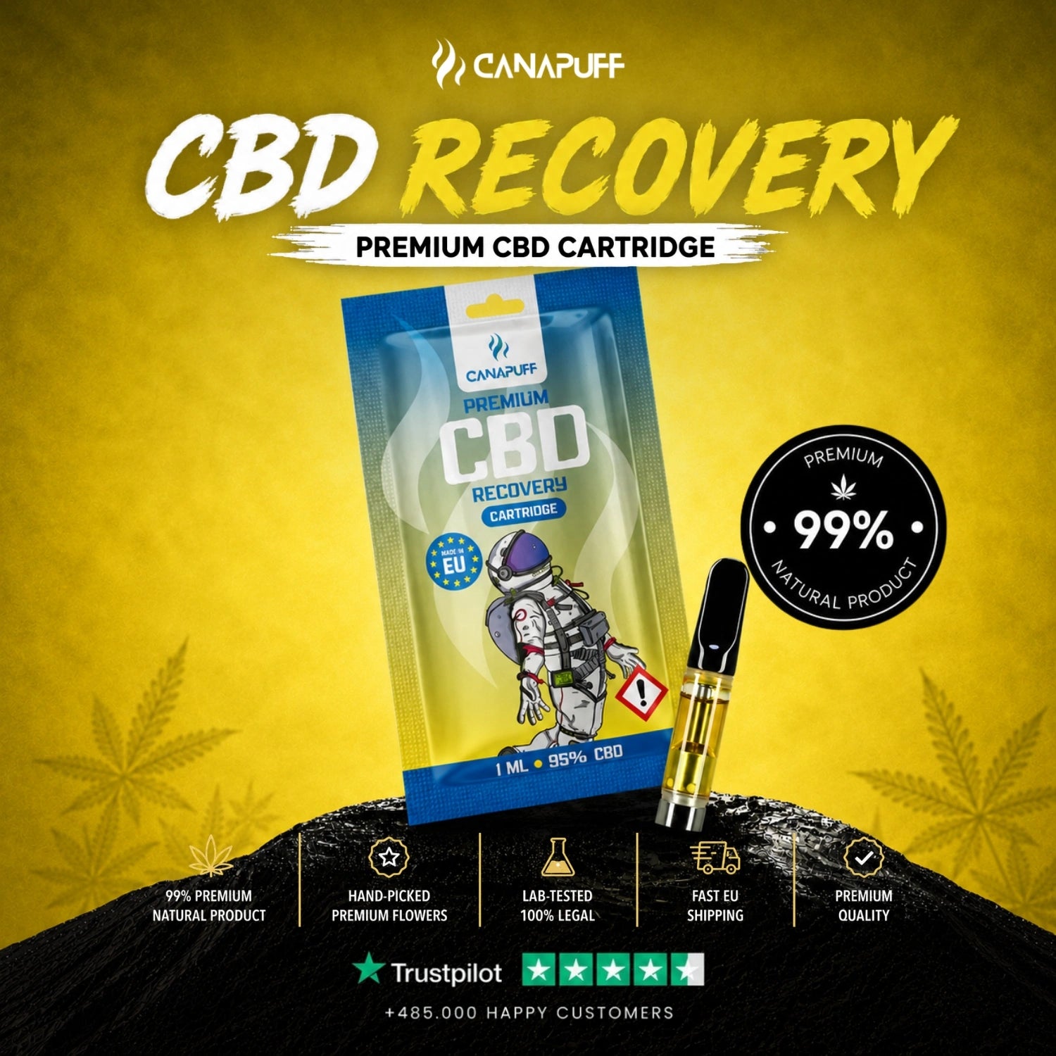 CBD Картридж Recovery 95%