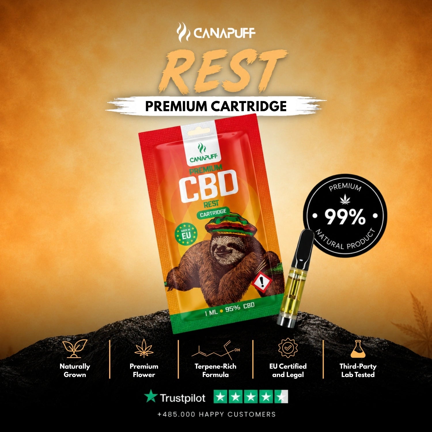 CBD Cartouche Il reste 95%