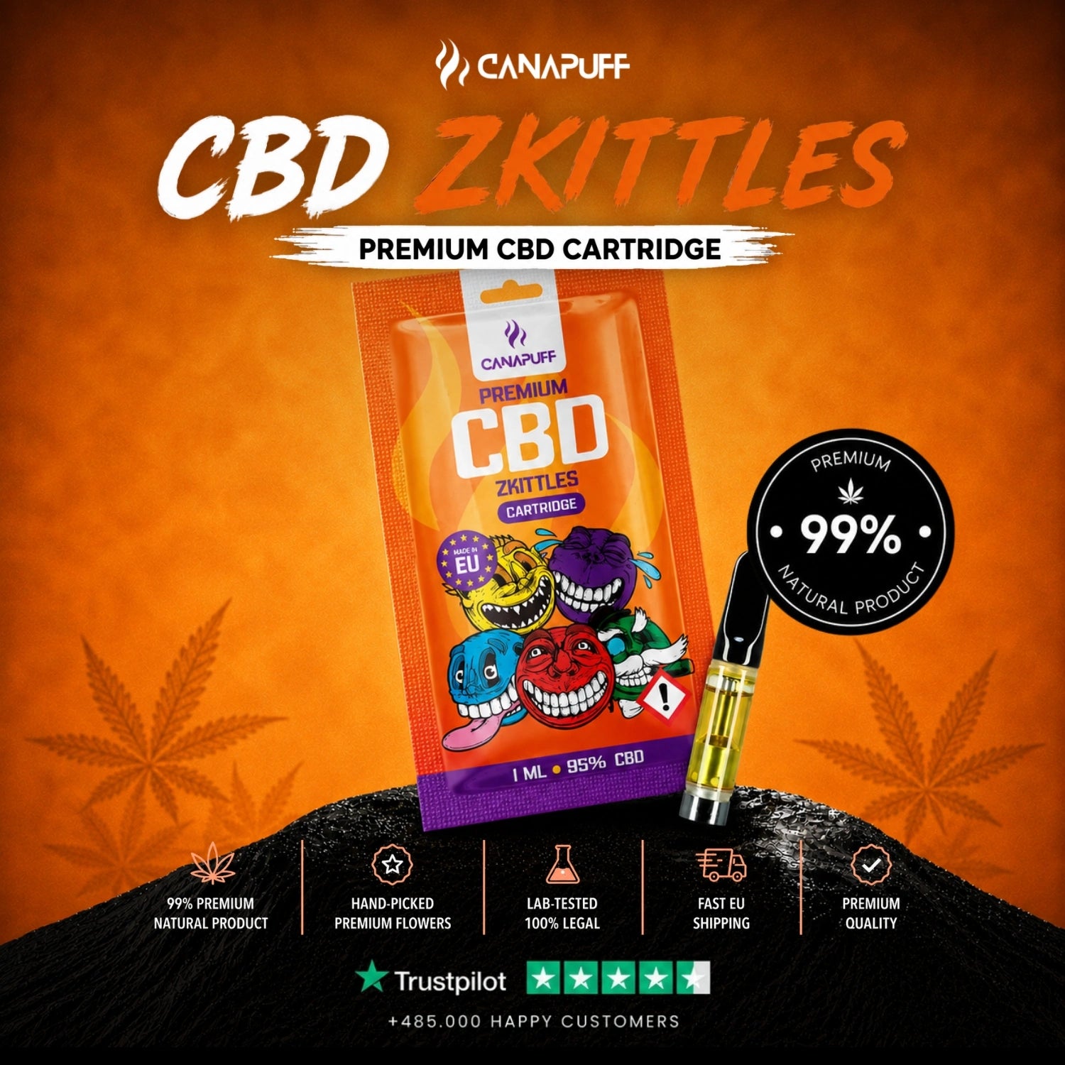 CBD Картридж Zkittles 95%