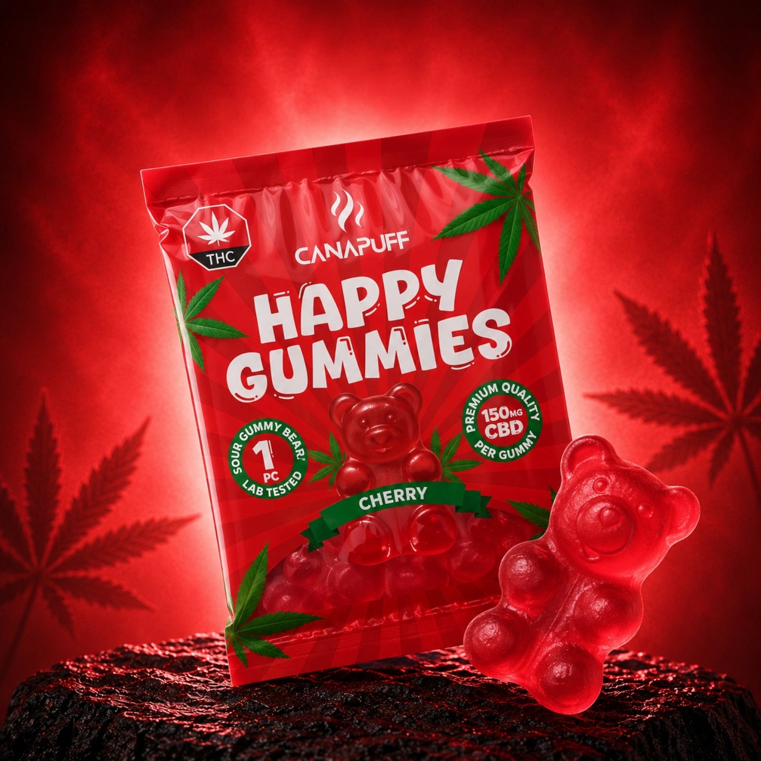 Gumisie CBD Wiśnia
