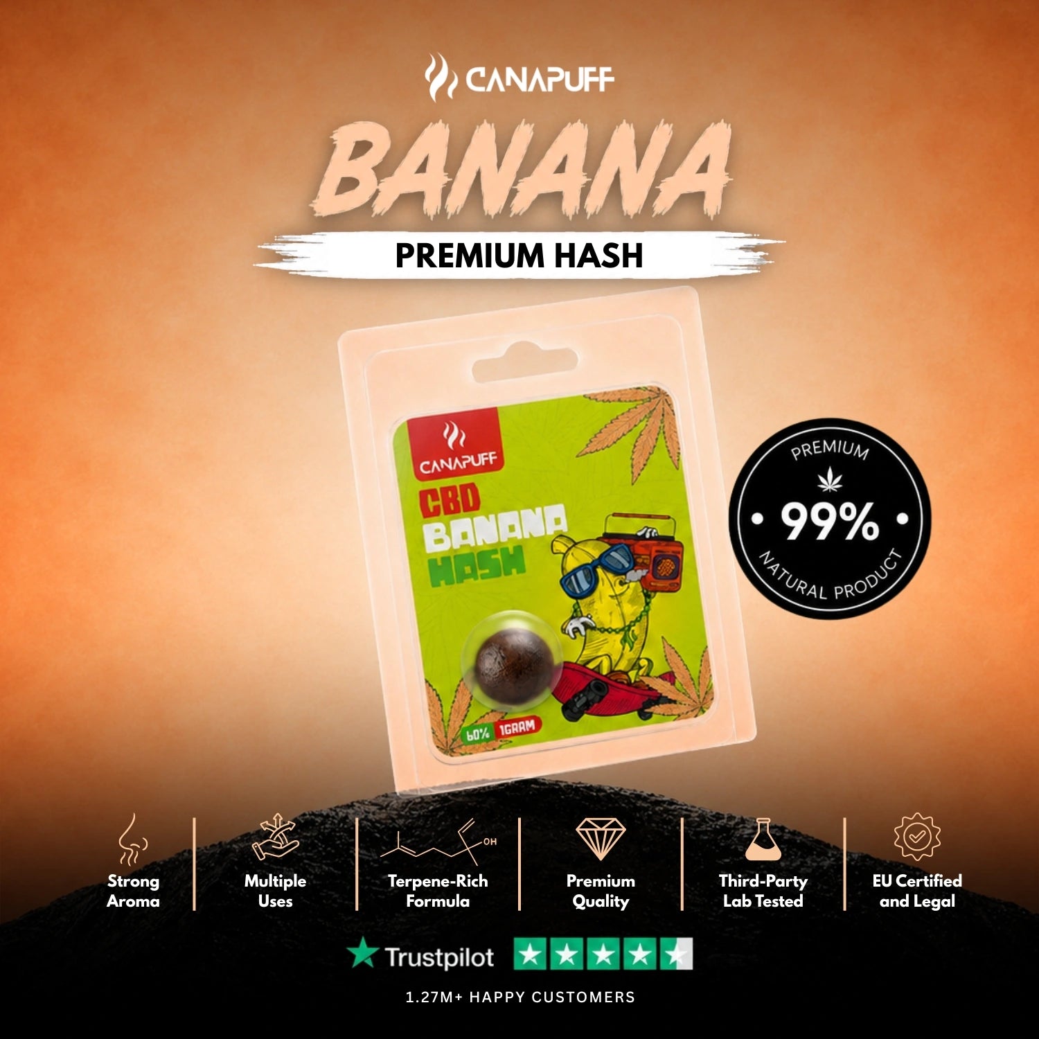 CBD hash Banane 60 %