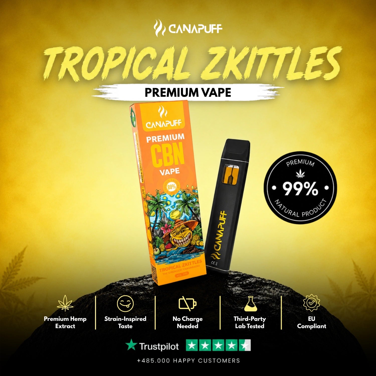 CBN Vape Tropical Zkittles 89 % 1 ml