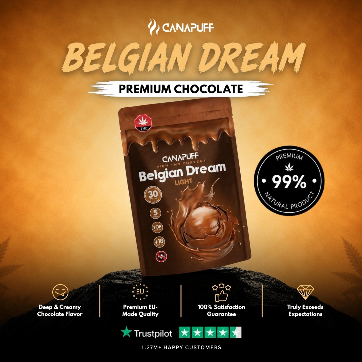 Lait chocolaté au THC