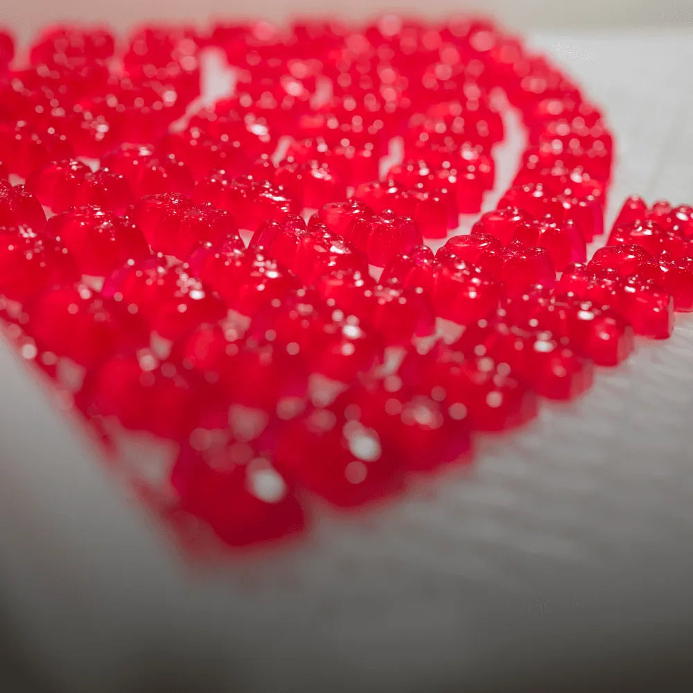 THC Gummies se vyrábějí Detail s vinětou 2
