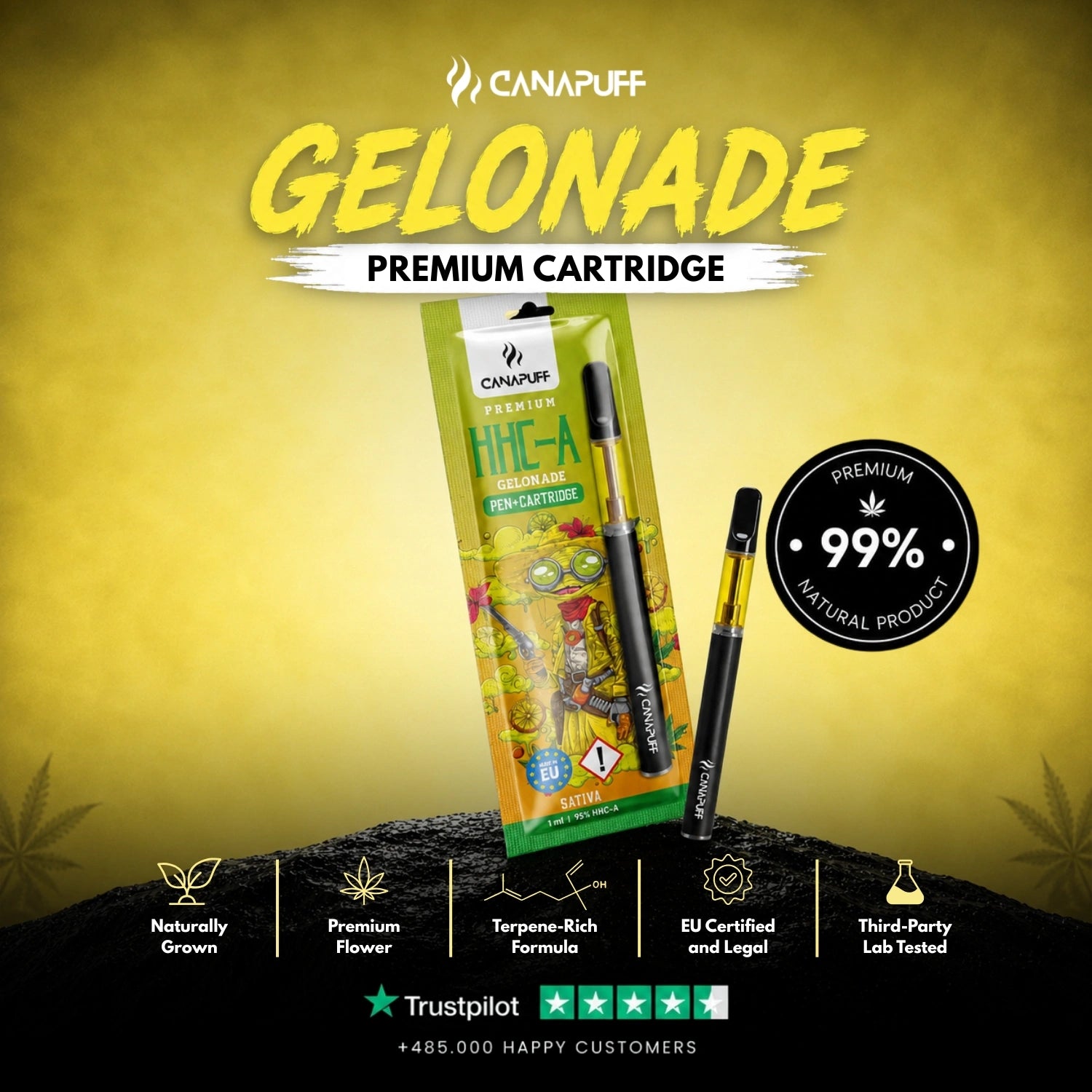 HHC-A Pen+Cartouche Gelonade 95 %
