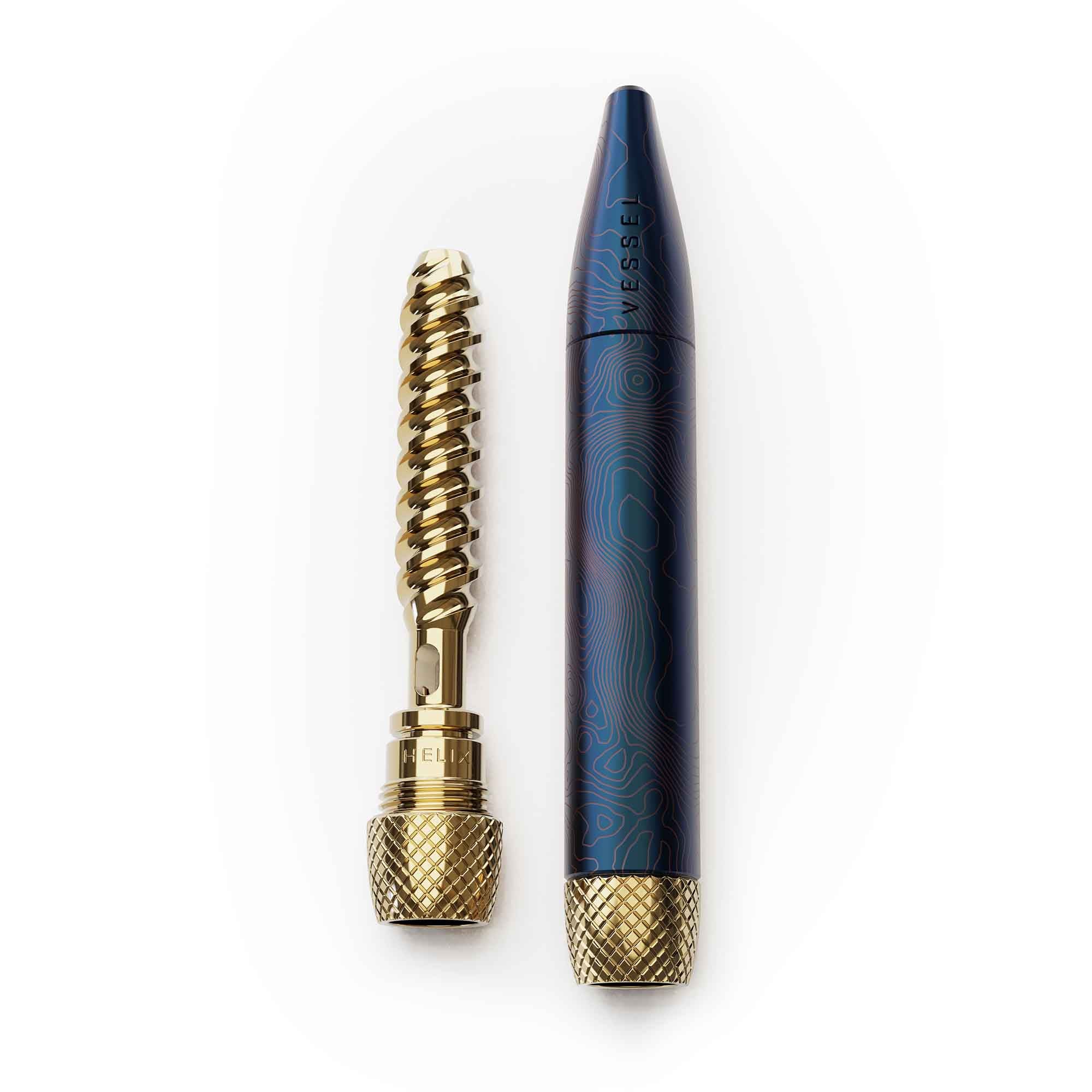 Vaper Vessel en azul con boquilla Helix