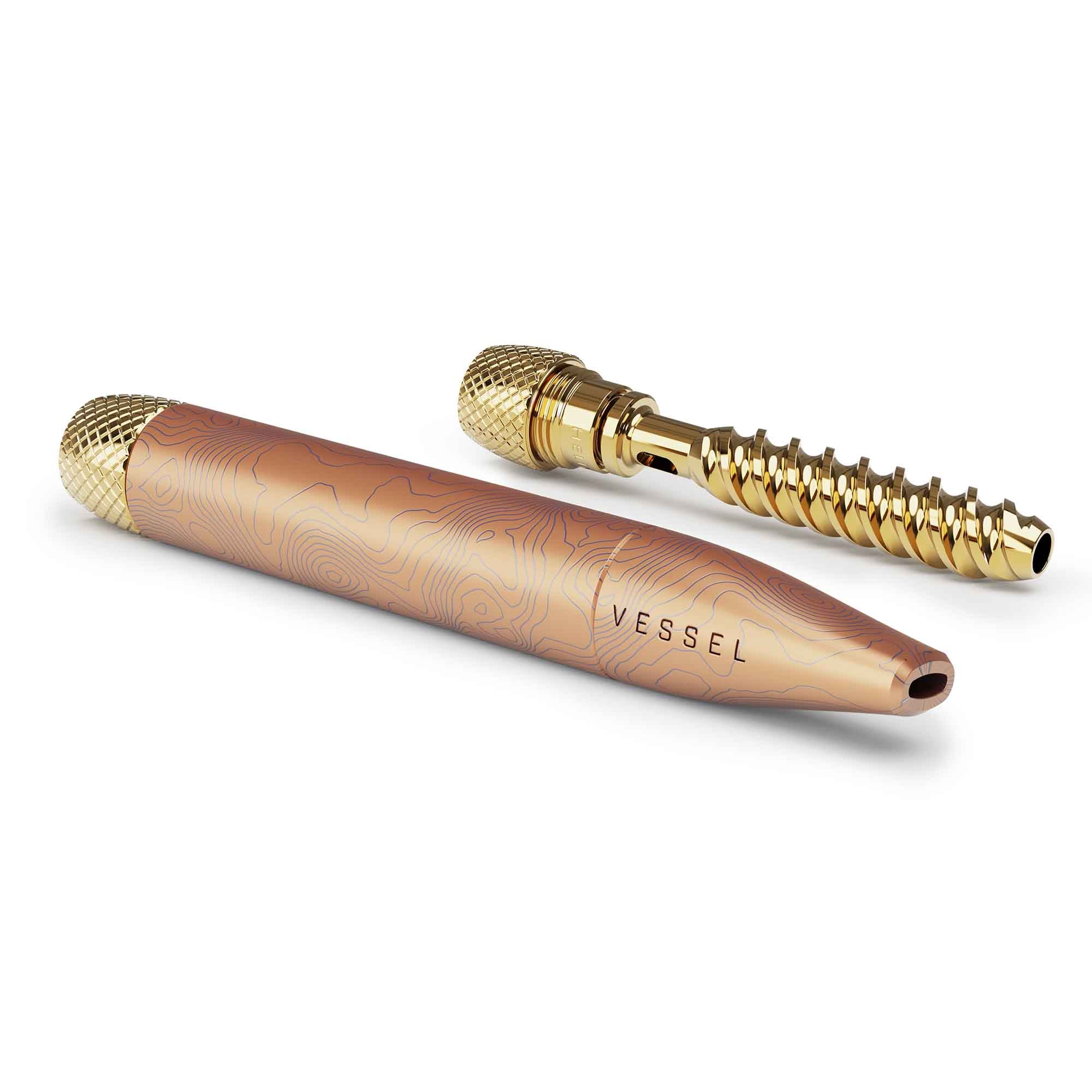 Vaper en oro rosa con boquilla de oro