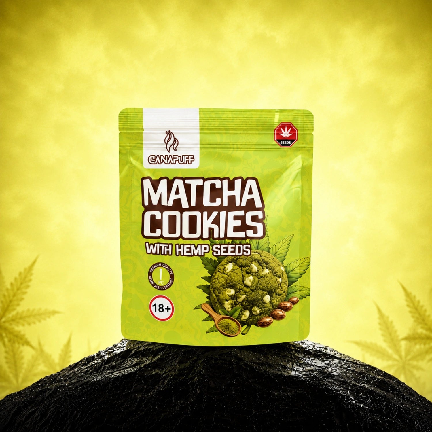 Matcha Cookies aux graines de chanvre