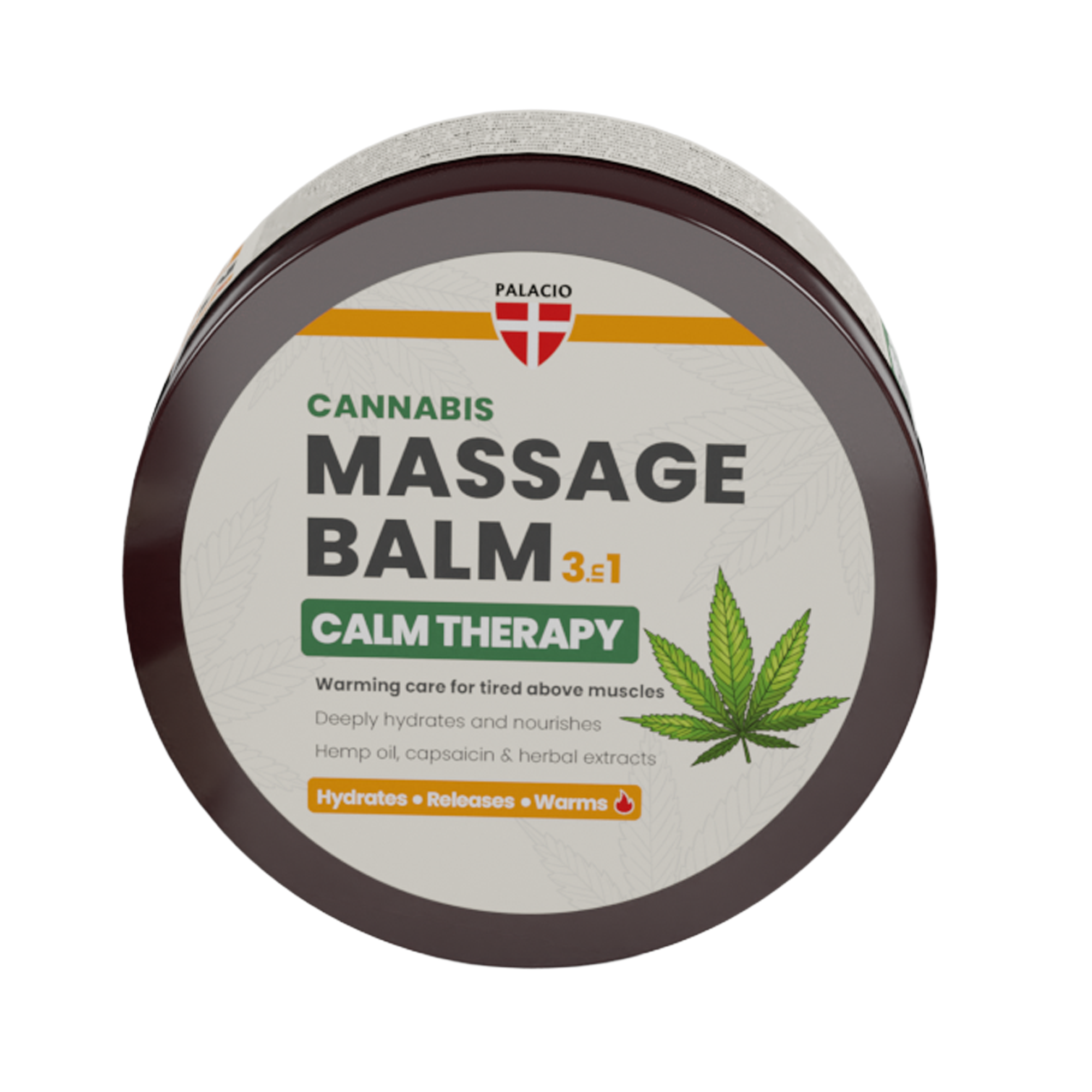 Calm 3in1 warming massage balm with hemp oil, 300ml - Palacio