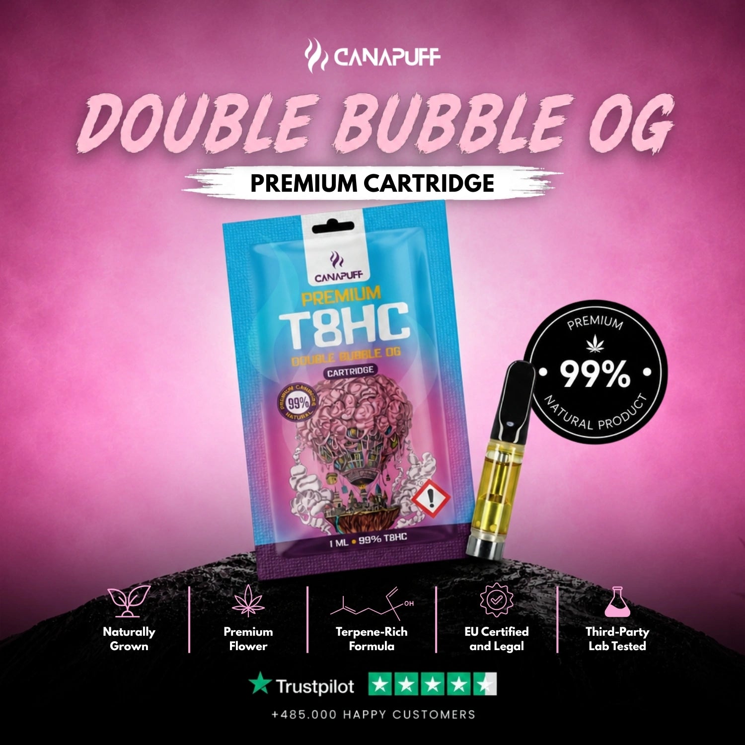 T8HC Cartouche Double Bubble 99 %