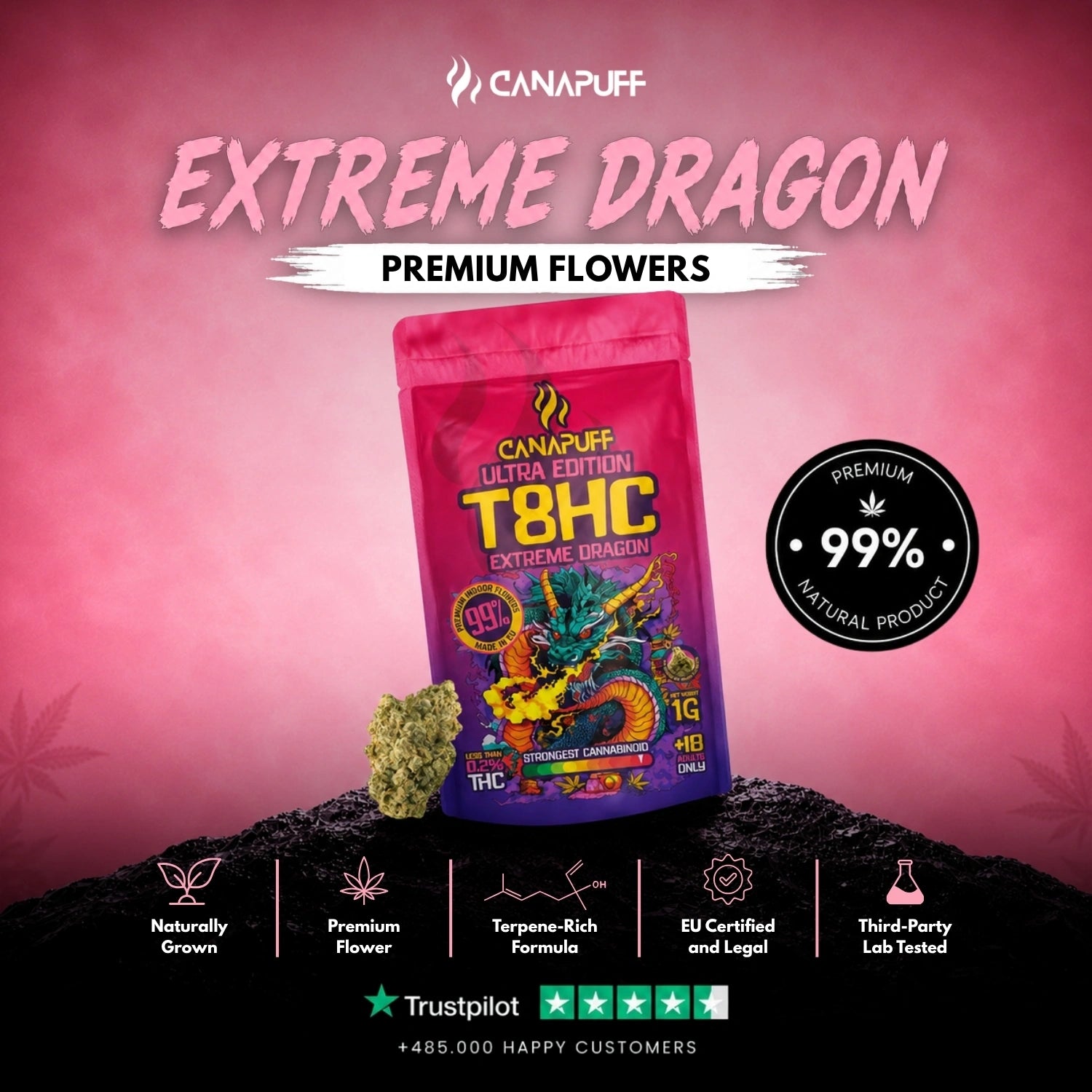 Fleurs T8HC Extreme Dragon 99 %