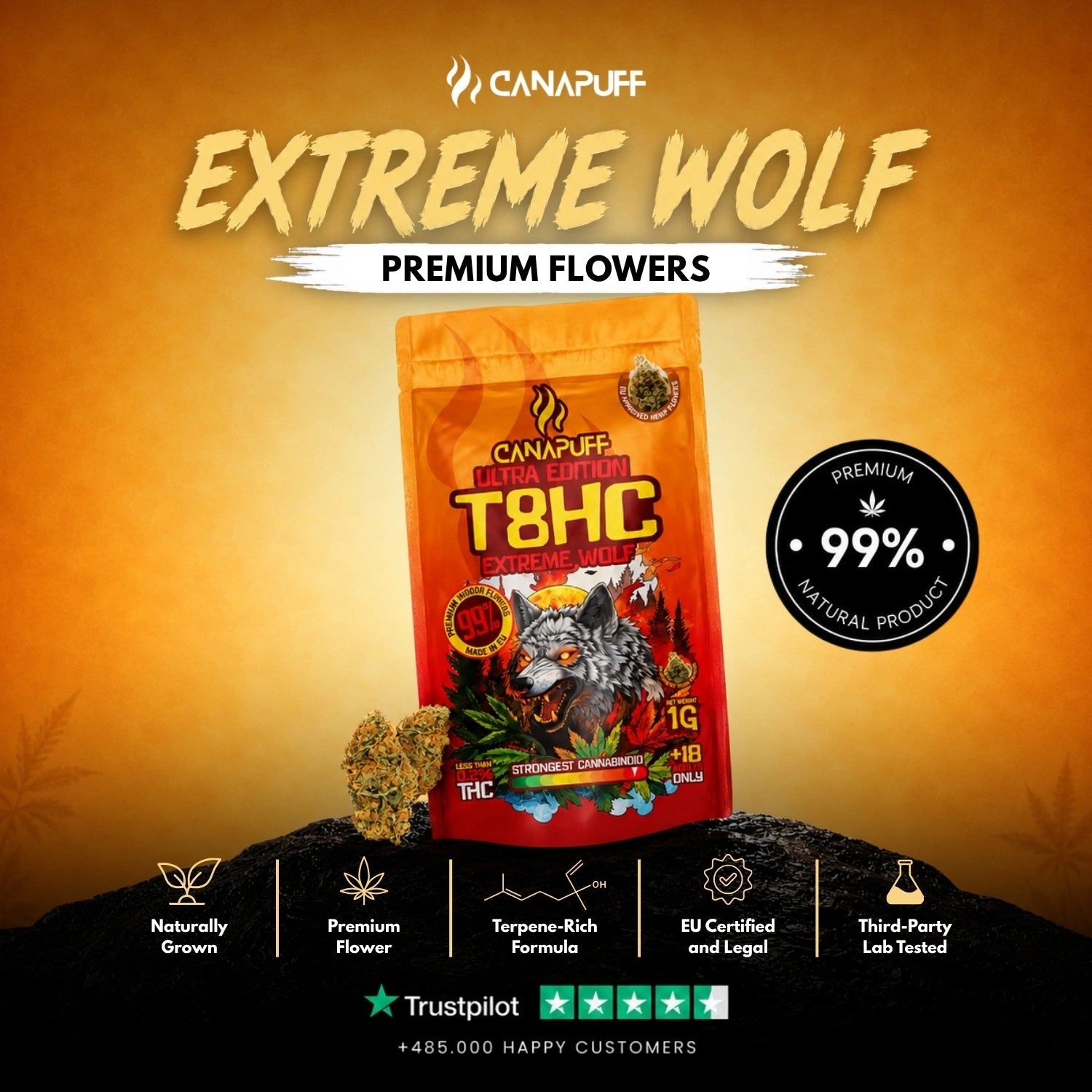 Fleurs T8HC Extreme Wolf 99 %