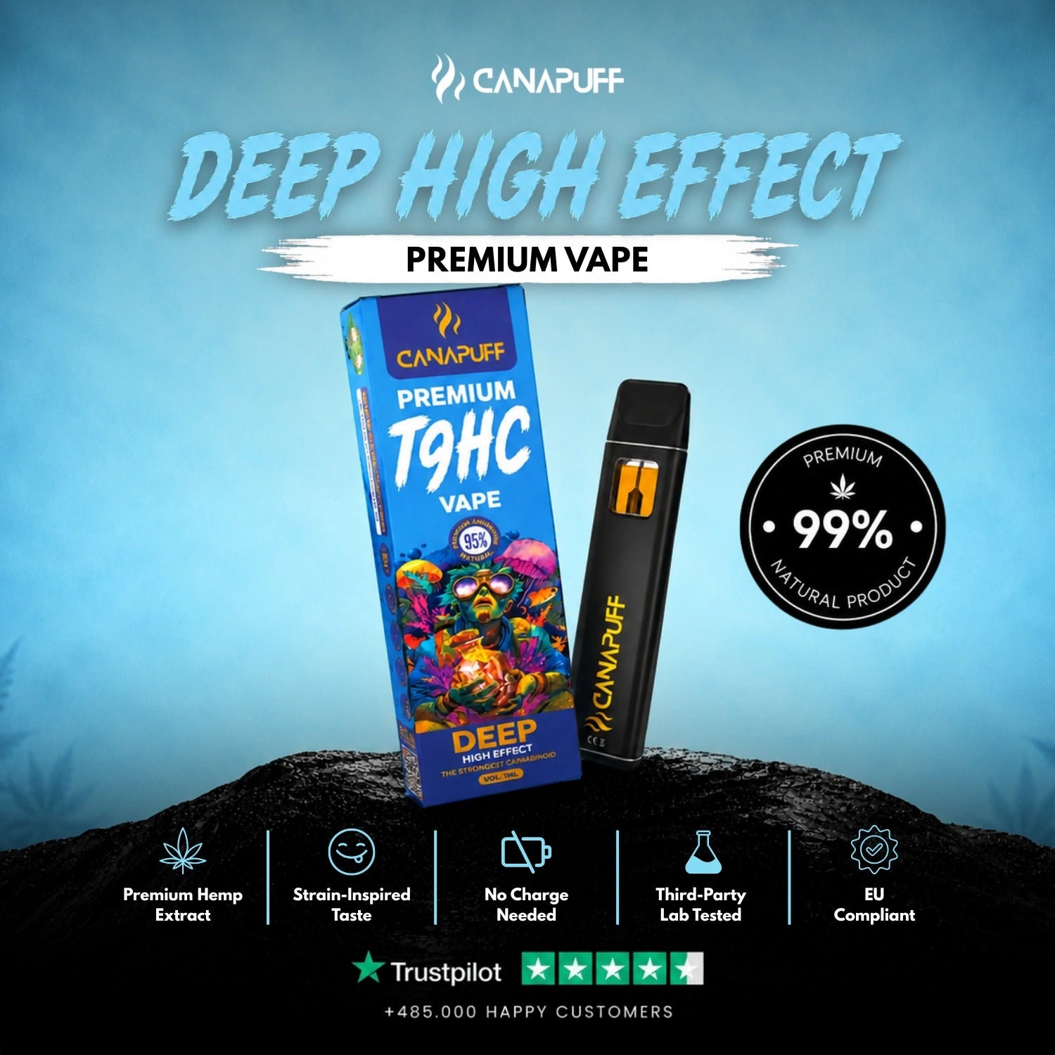 TⳊHC Vape Deep 95% 1ml