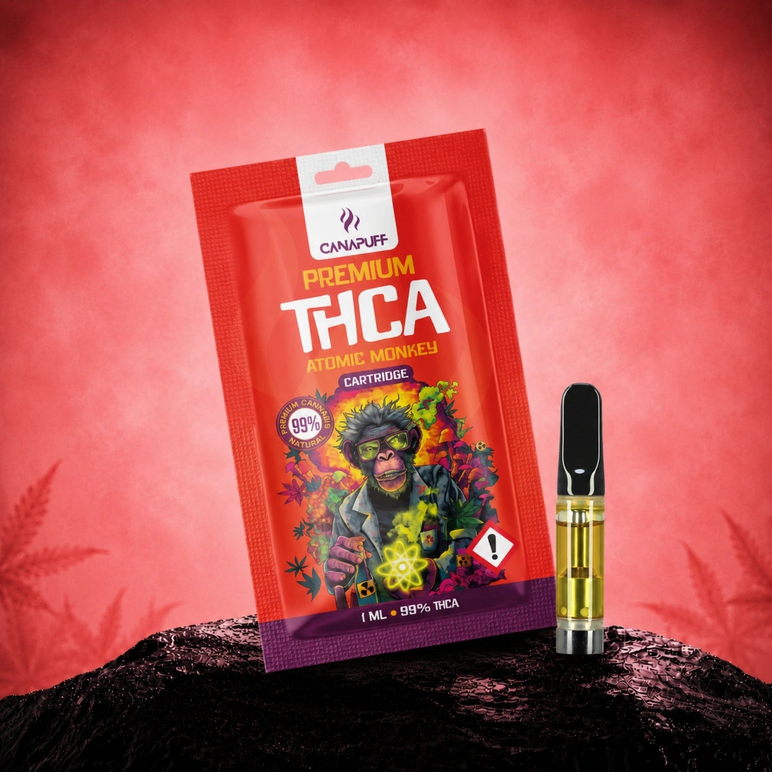 Canapuff THCA Atomic Monkey cartridge, 99%, 1 ml