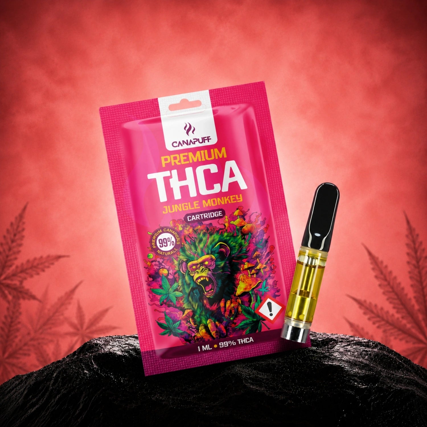 Canapuff THCA Jungle Monkey Cartridge 99%, 1 ml