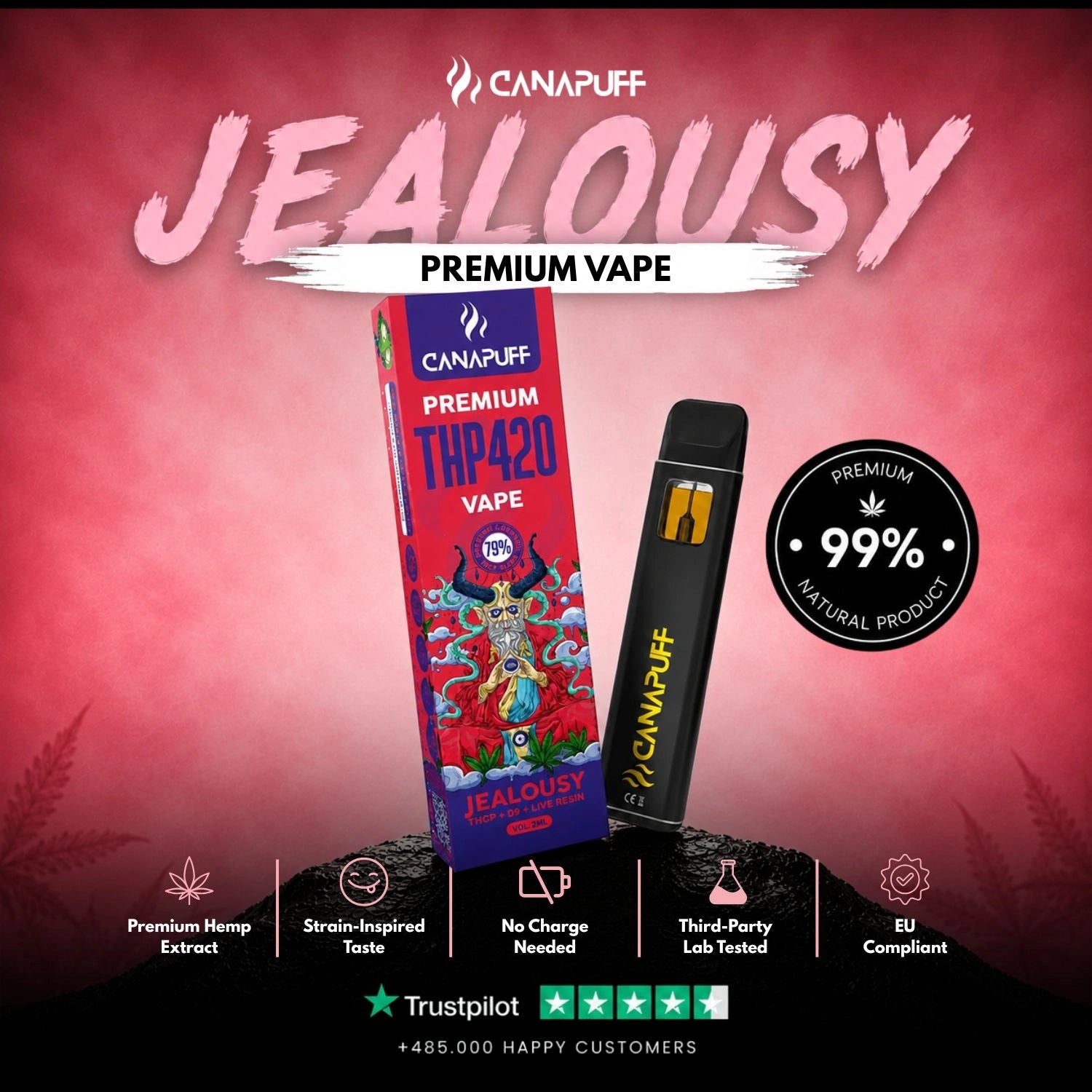 THP420 Vape Jealousy 79 % 1 ml
