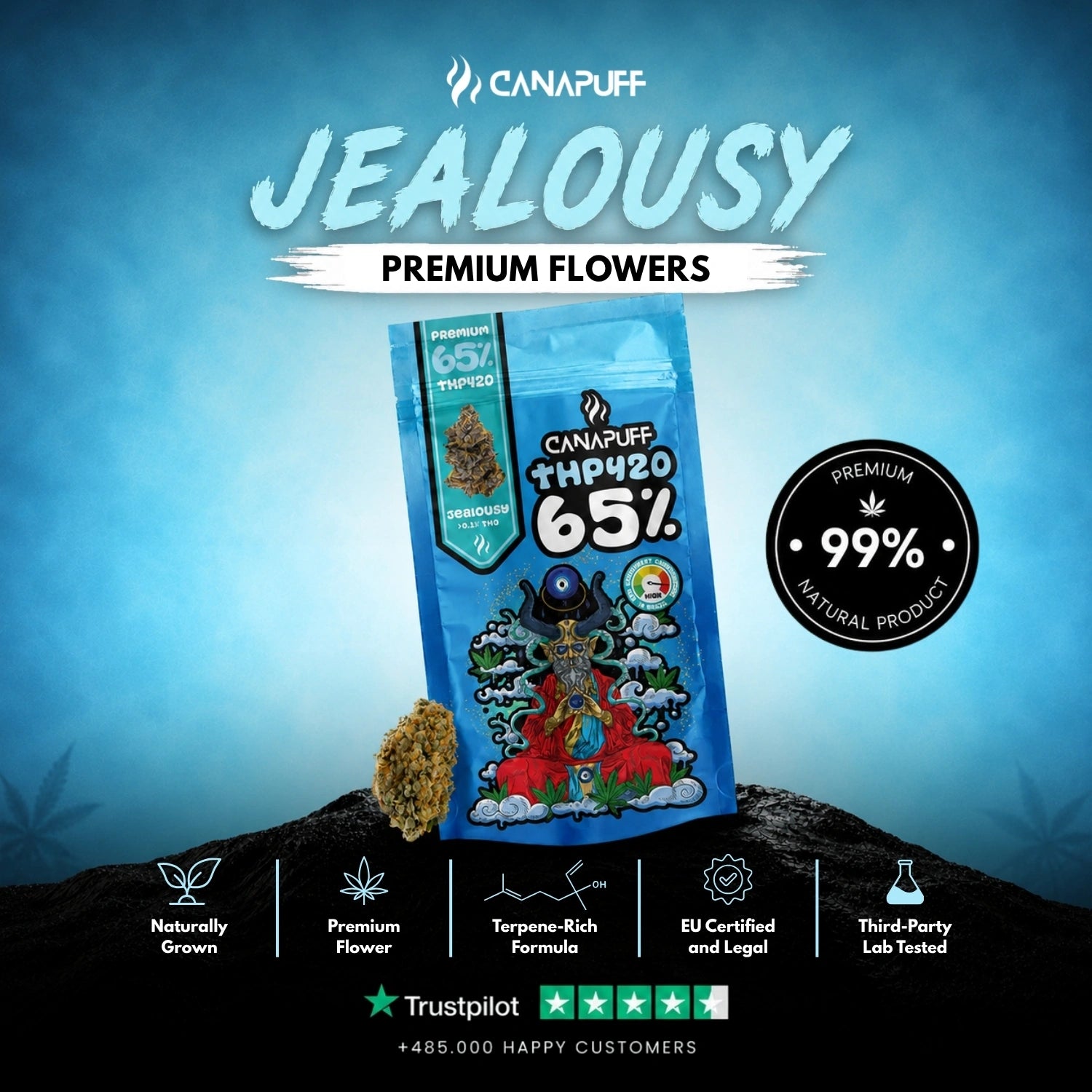 THP420 Fleurs Jealousy 65 %