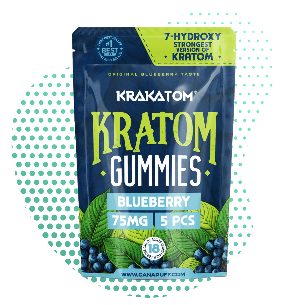 Canapuff - 7 - Hydroxy Kratom Gummies - Borůvka Canapuff