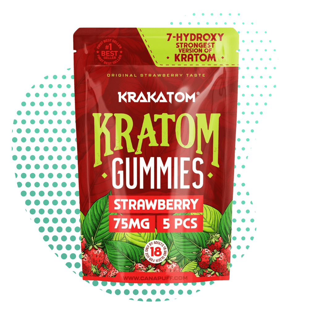 Canapuff - 7 - Hidroksi Kratom Jelibonları - Strawberry Canapuff