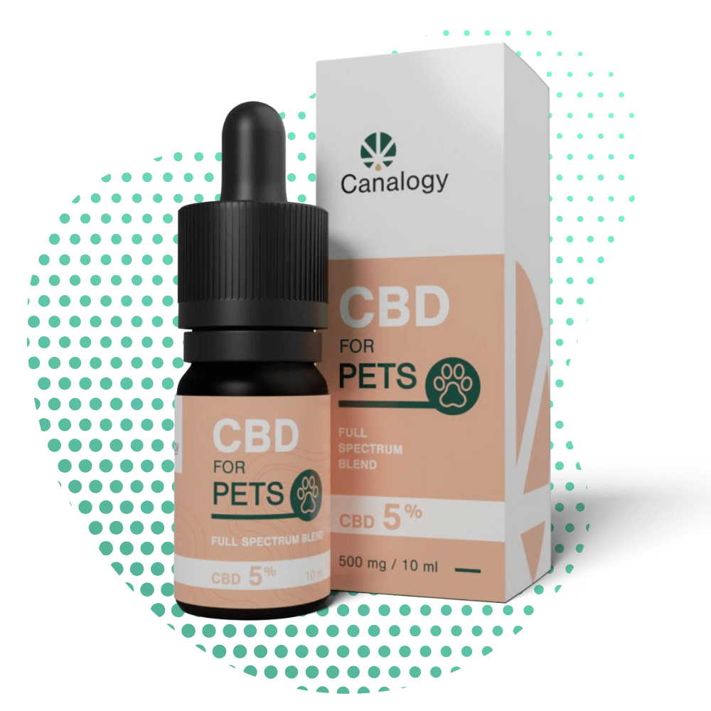 aceite de CBD para mascotas 5 mezcla de espectro completo Canalogy