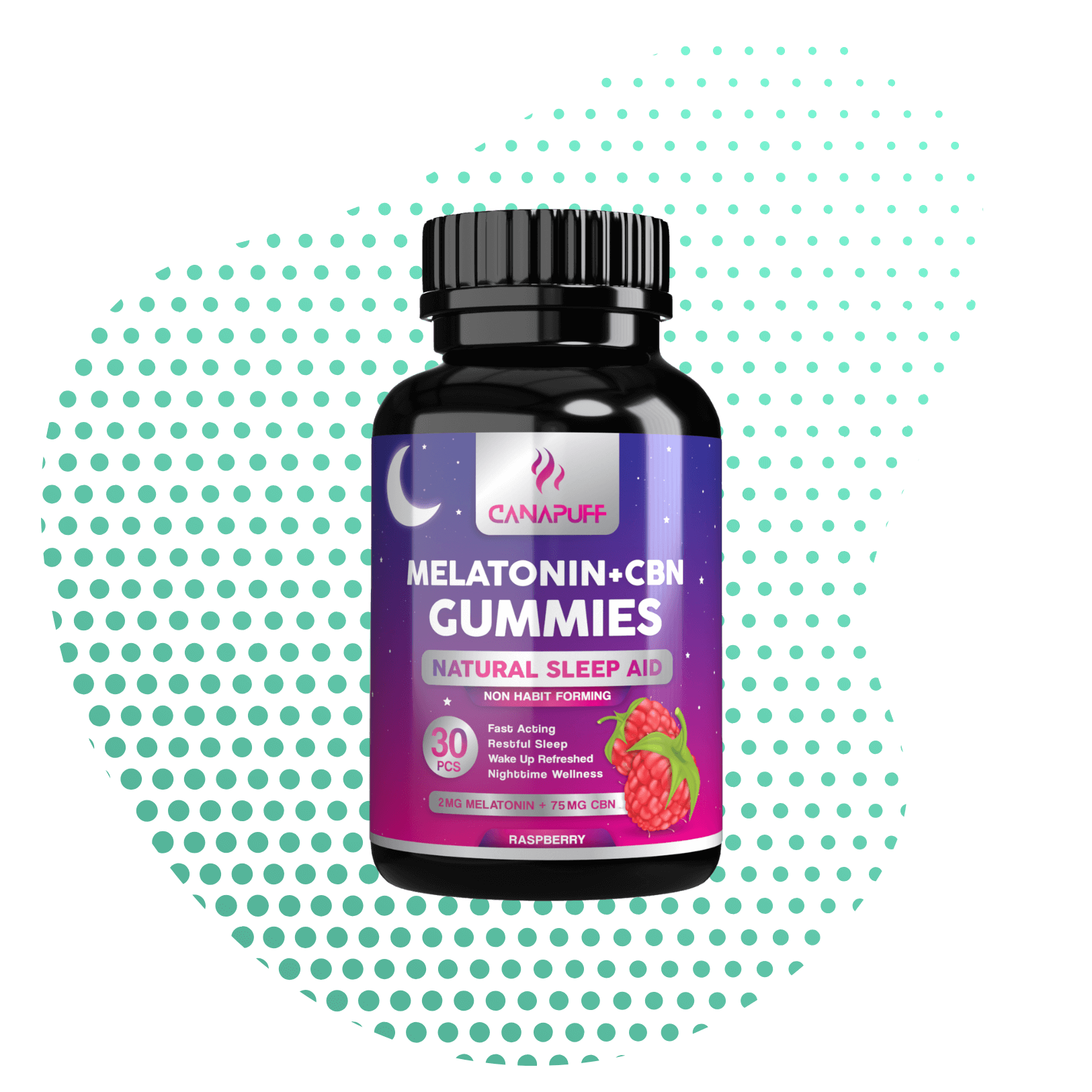Melatonin + CBN Gummies - Hindbær