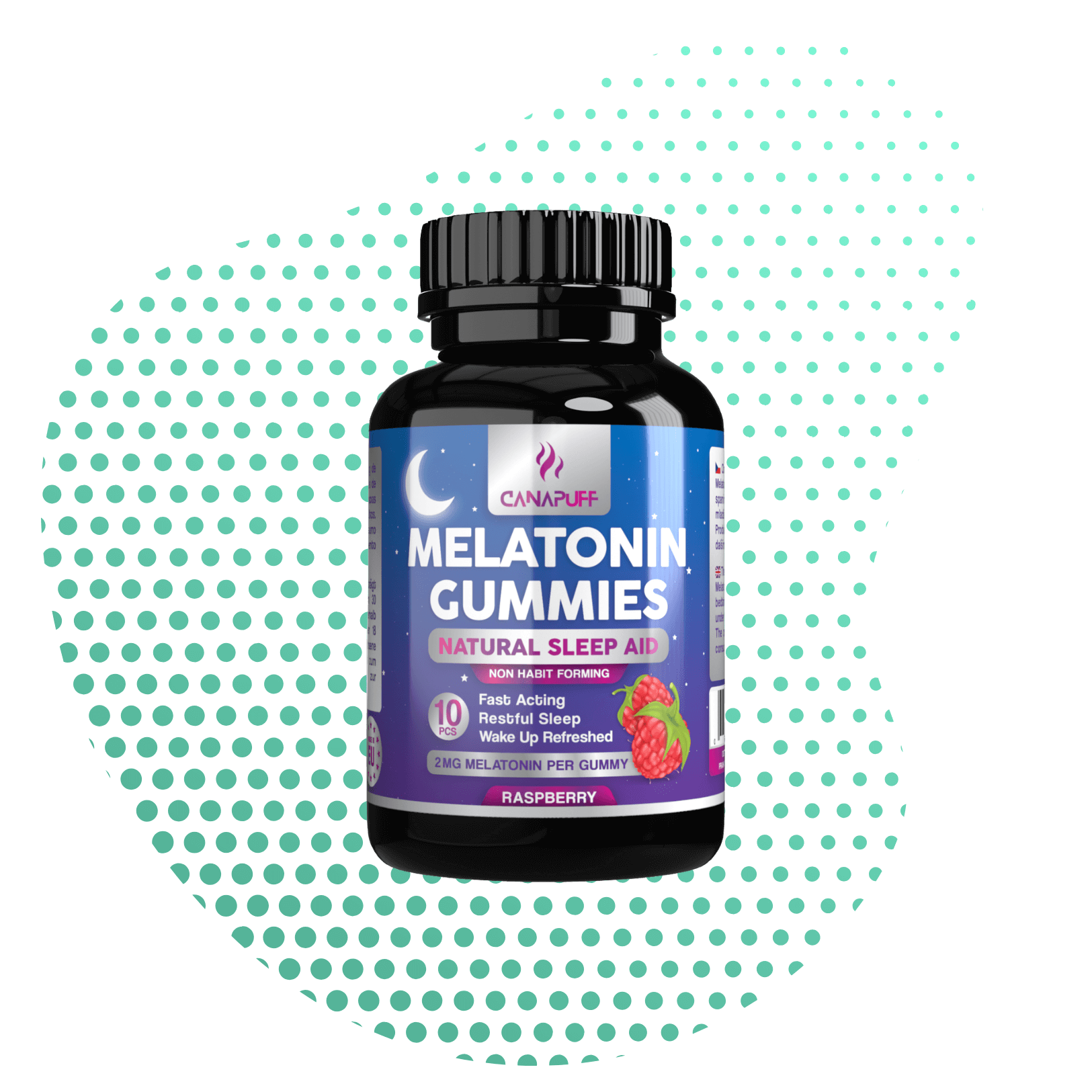 Melatonin Gummies - Hindbær-Canapuff