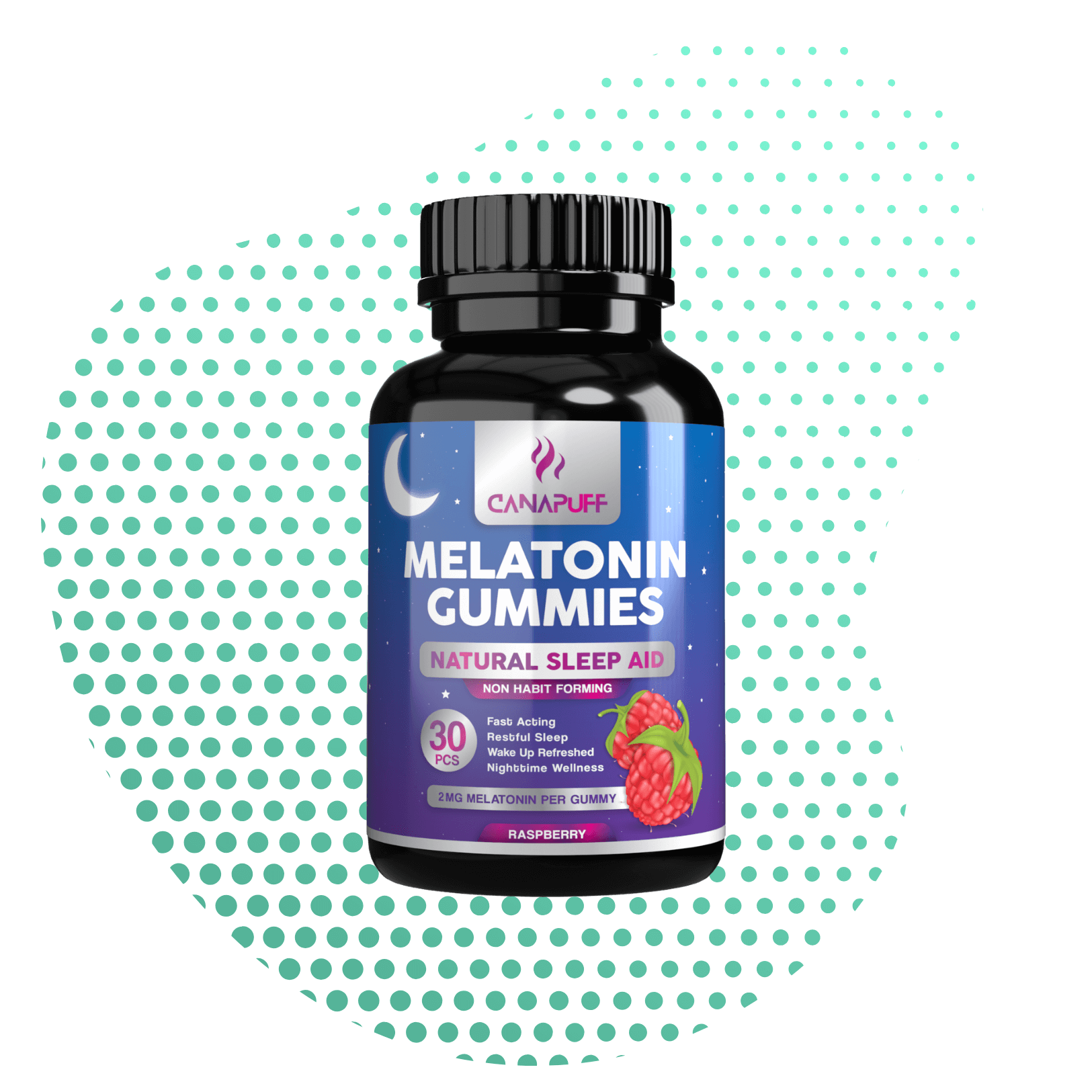 Melatonin Gummies - Hindbær-Canapuff