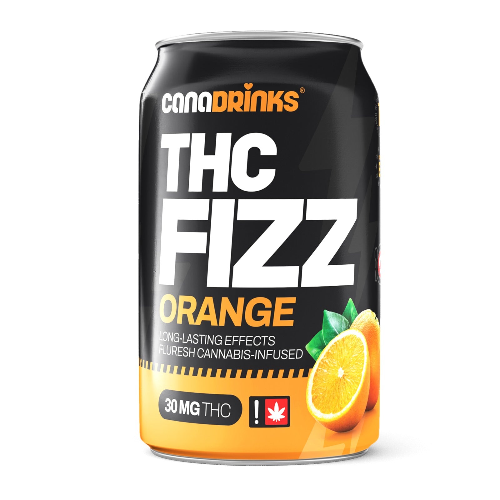 THC Fizz Orange 30 mg de THC-Canapuff