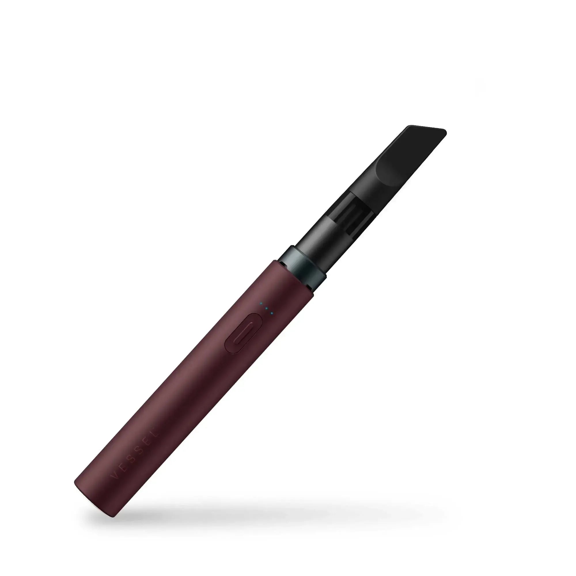 Bordo spalvos vaporizerio rašiklis su juodu burnos antgaliu