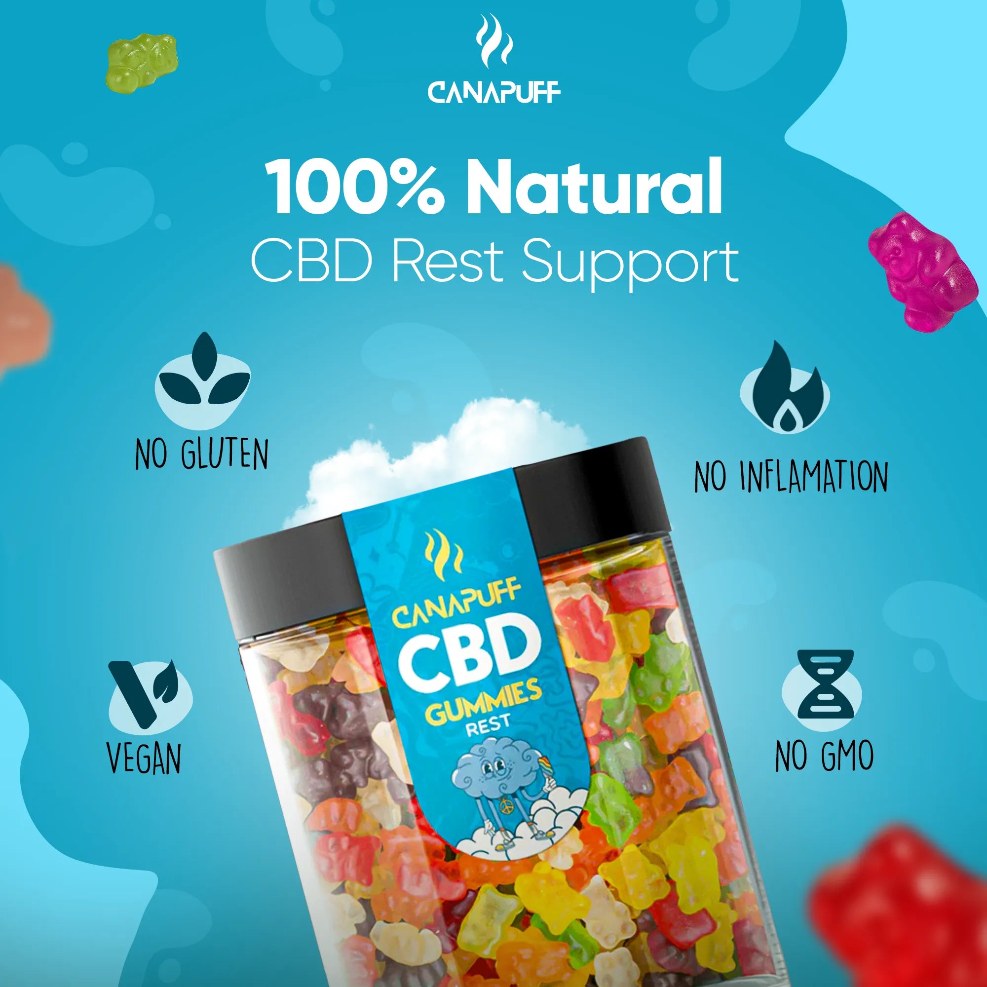 Canapuff - Gummies med CBD - Rest-Canapuff