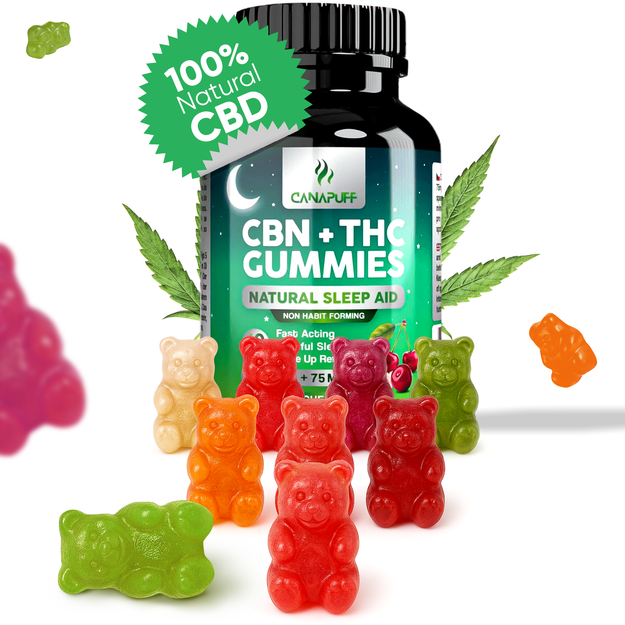 Gominolas CBN+THC - Cherry-Canapuff
