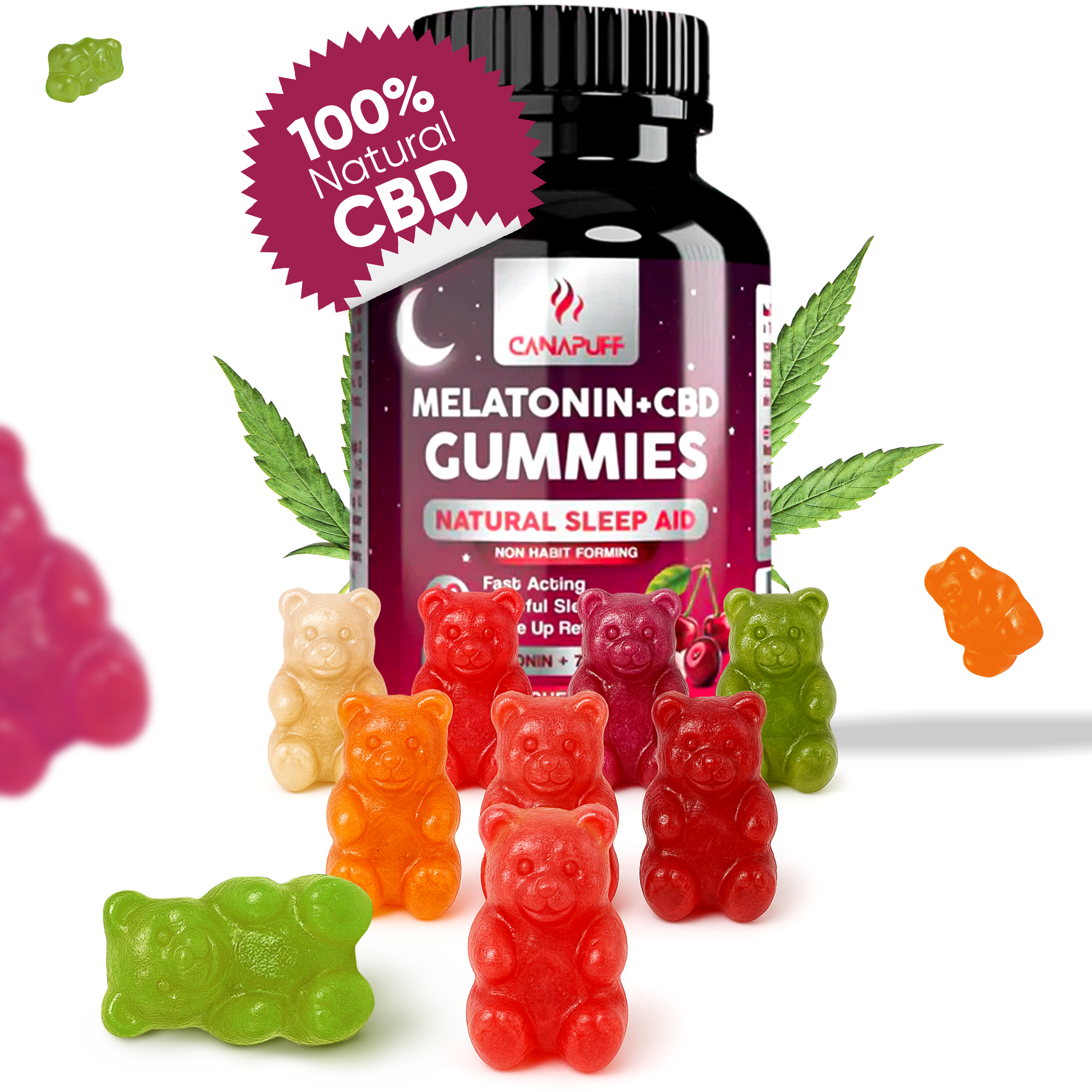 Gummies Melatonin+CBD - Cherry-Canapuff