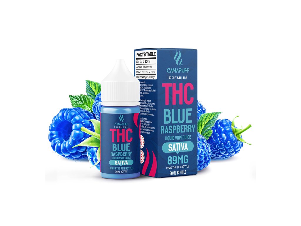 THC Liquid Blauwe framboos 89mg 30ml-Canapuff