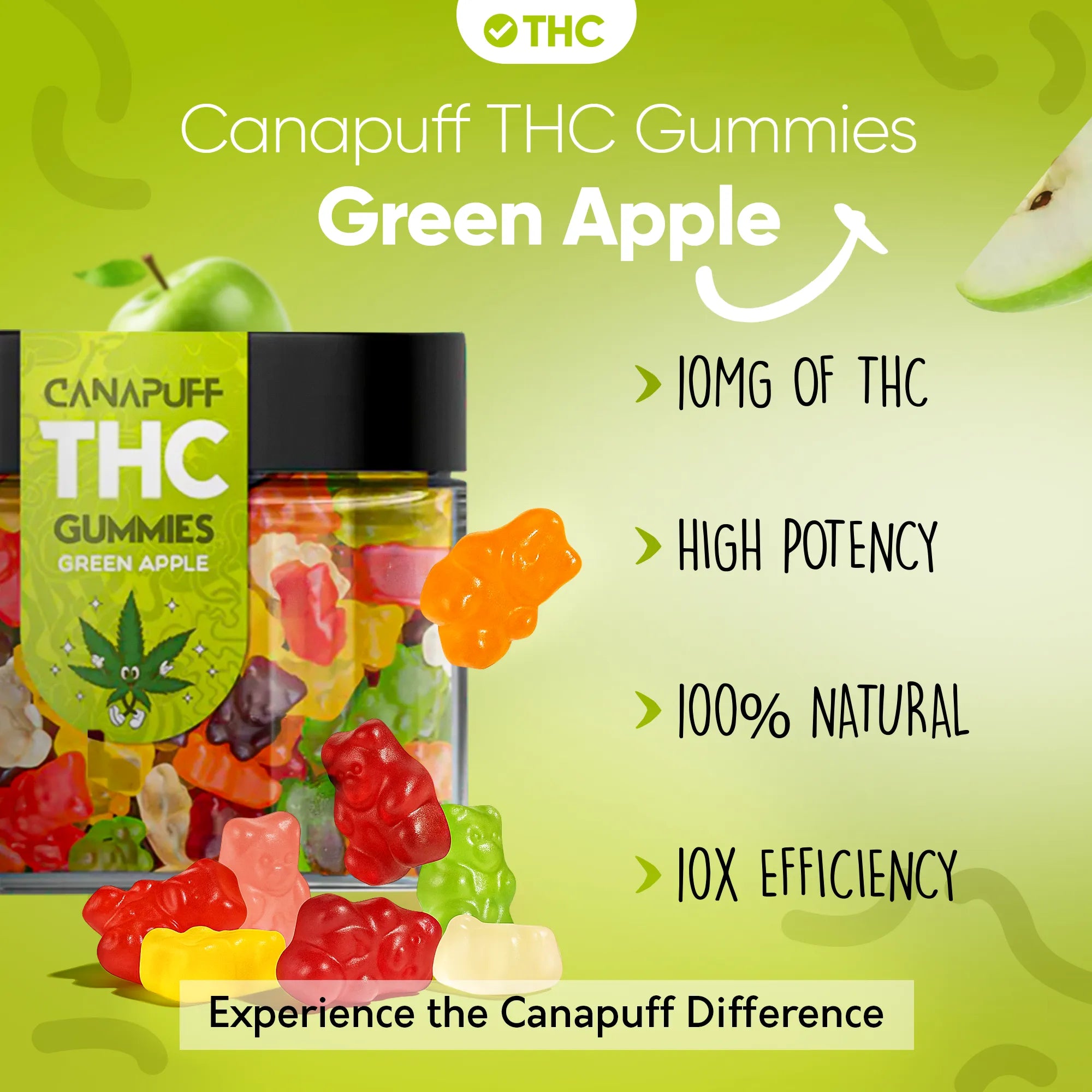 Gummie THC Pomme Verte-Canapuff