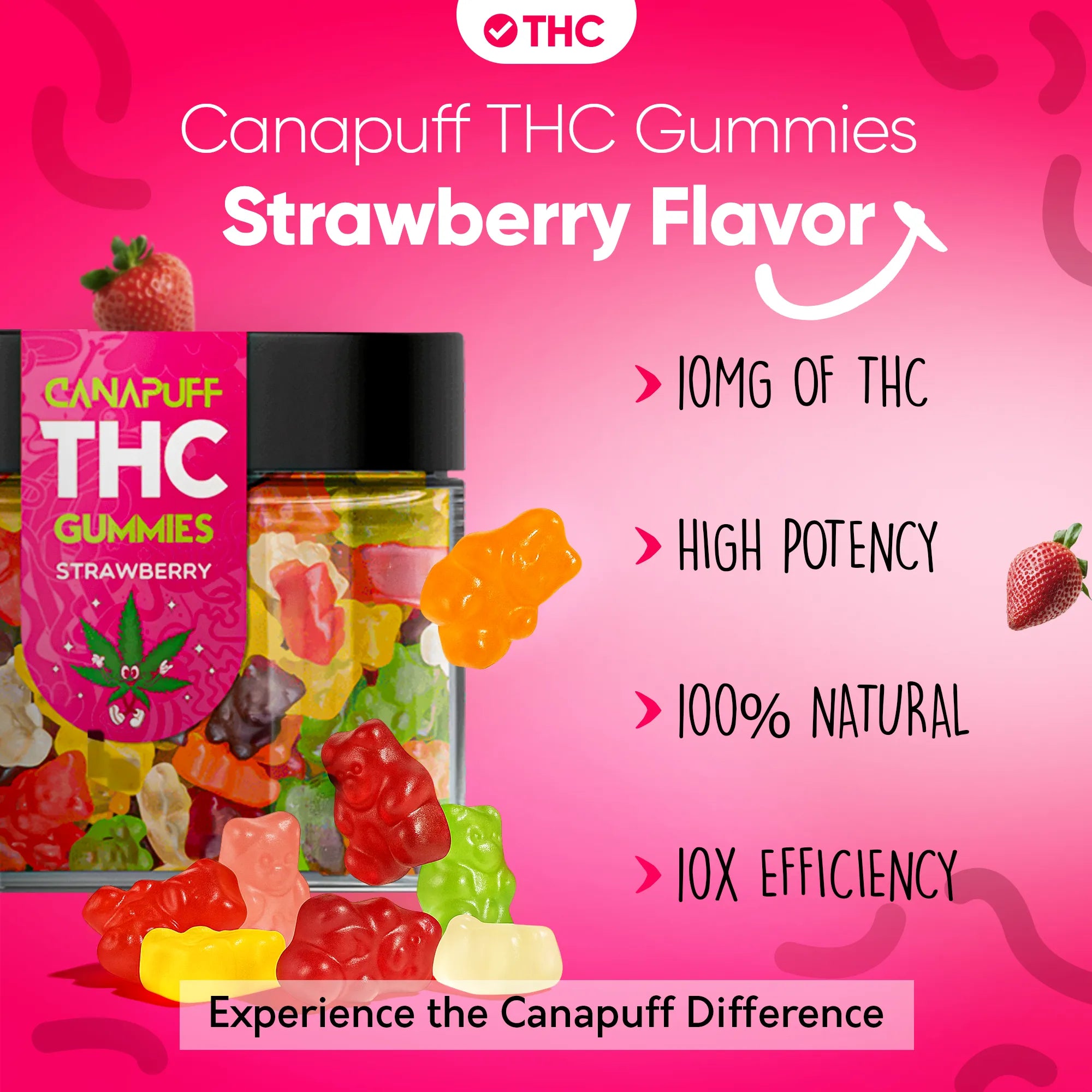 Gummie THC Fraise-Canapuff