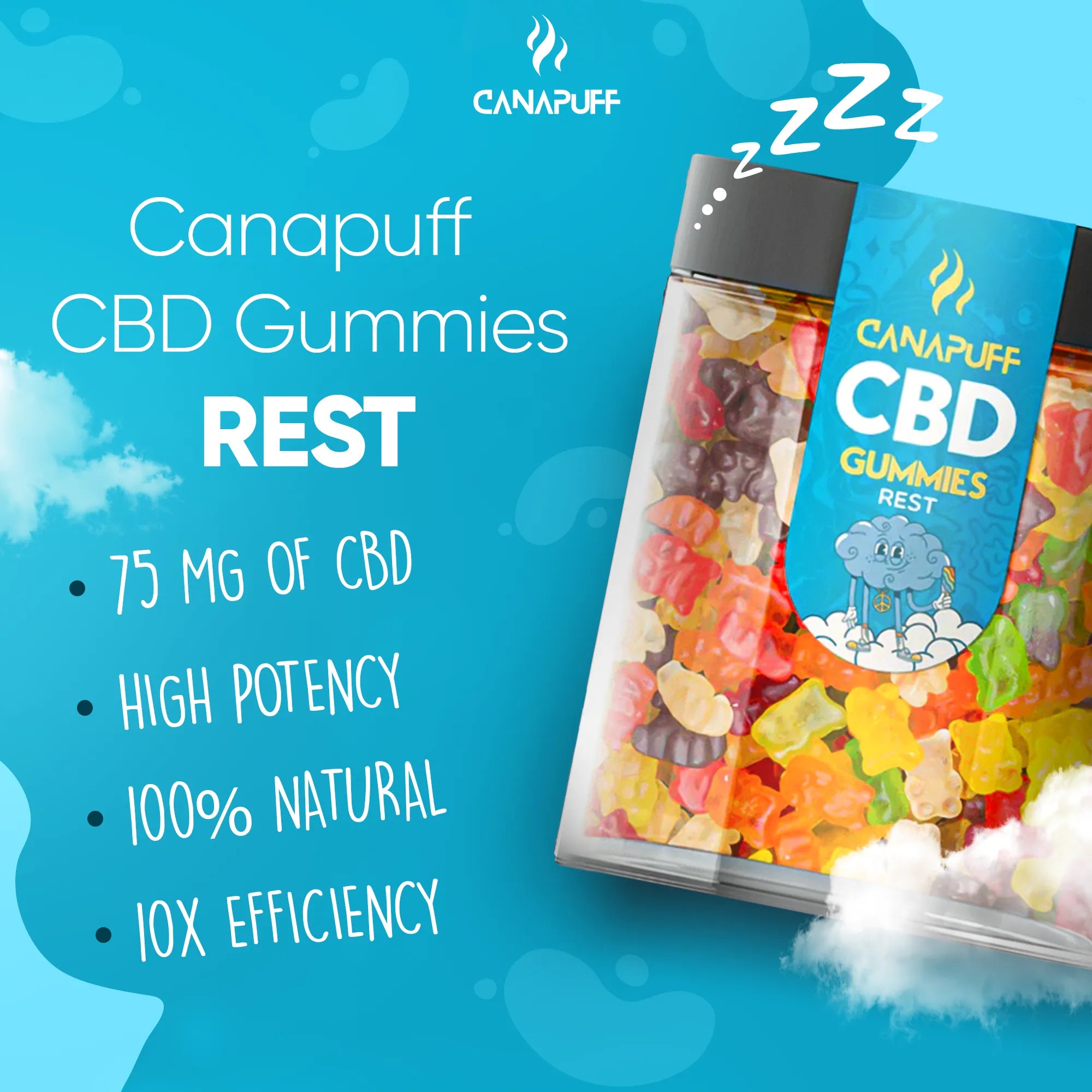 Canapuff - Gummies med CBD - Rest-Canapuff