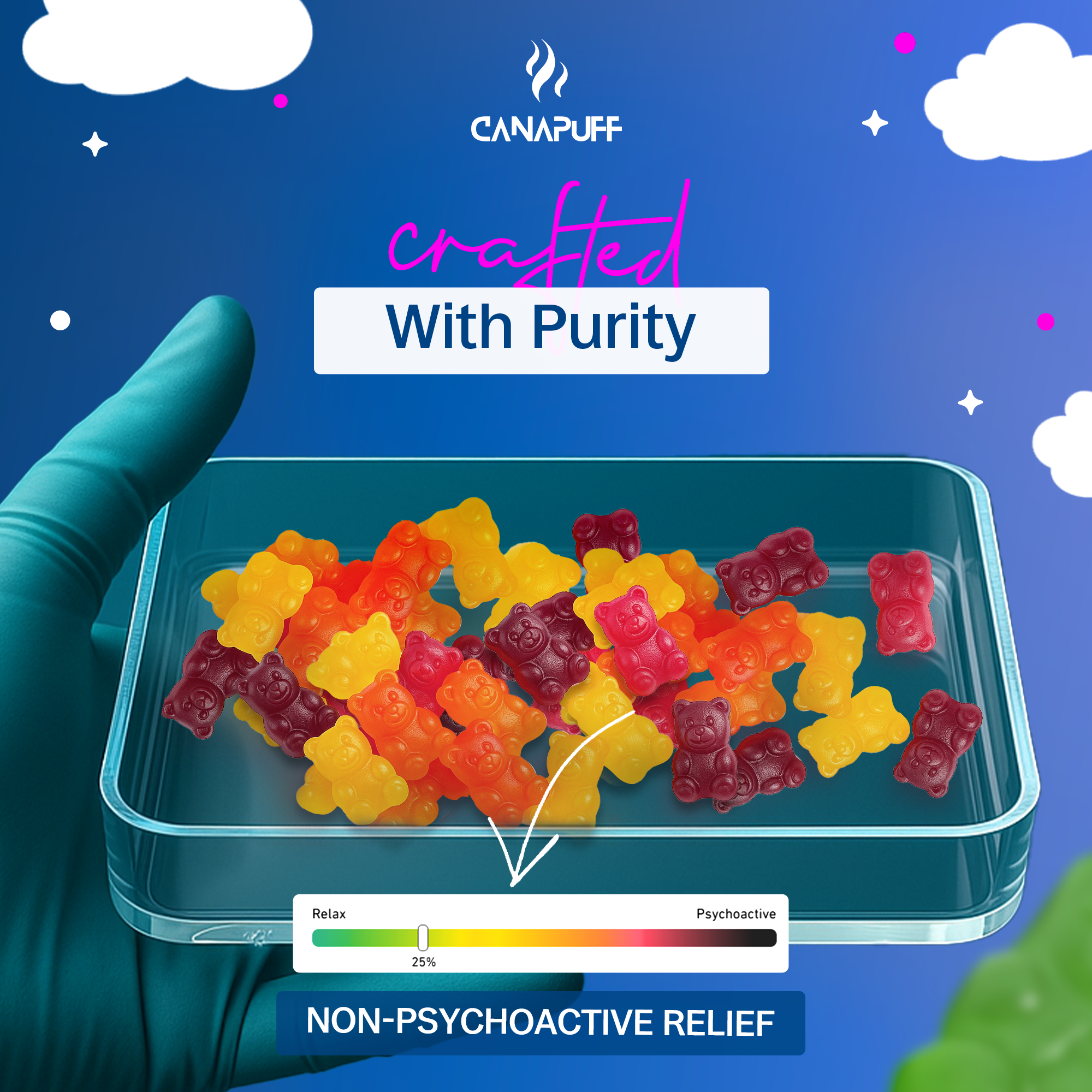 Melatonin Gummies - Hindbær-Canapuff